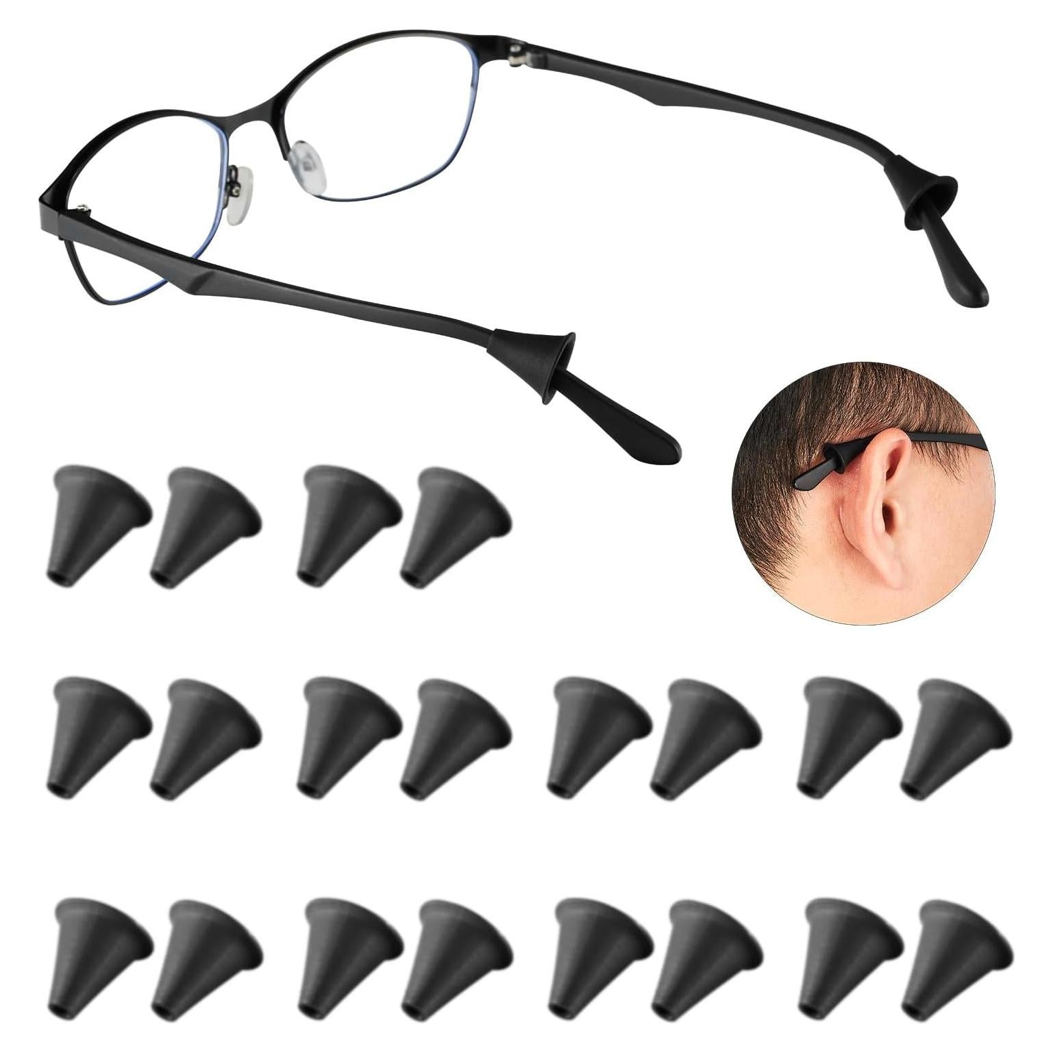 Ganchos para Gafas Antideslizantes Omnful 10 Pares Negros