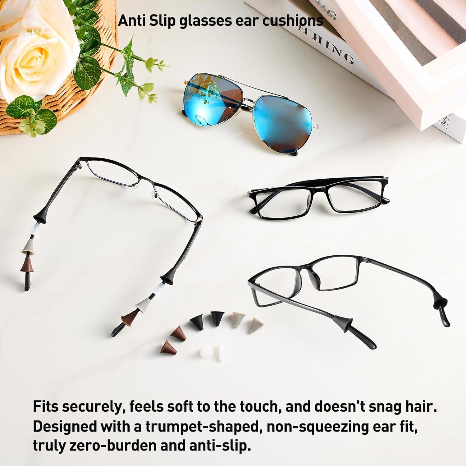 Ganchos para Gafas Antideslizantes Omnful 10 Pares Gris