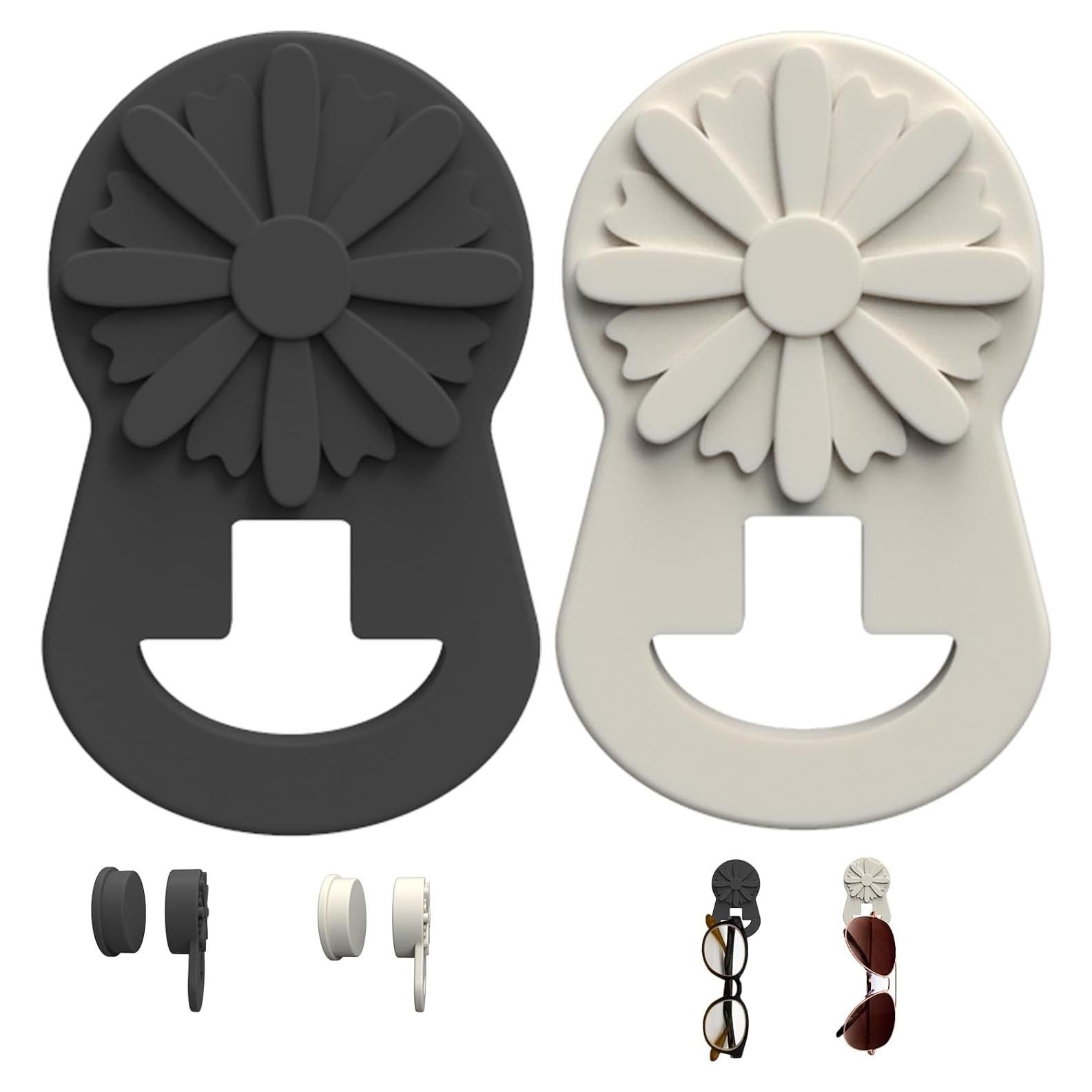 Soporte Magnético para Gafas de Silicona - 2 Clips Estilo Margarita