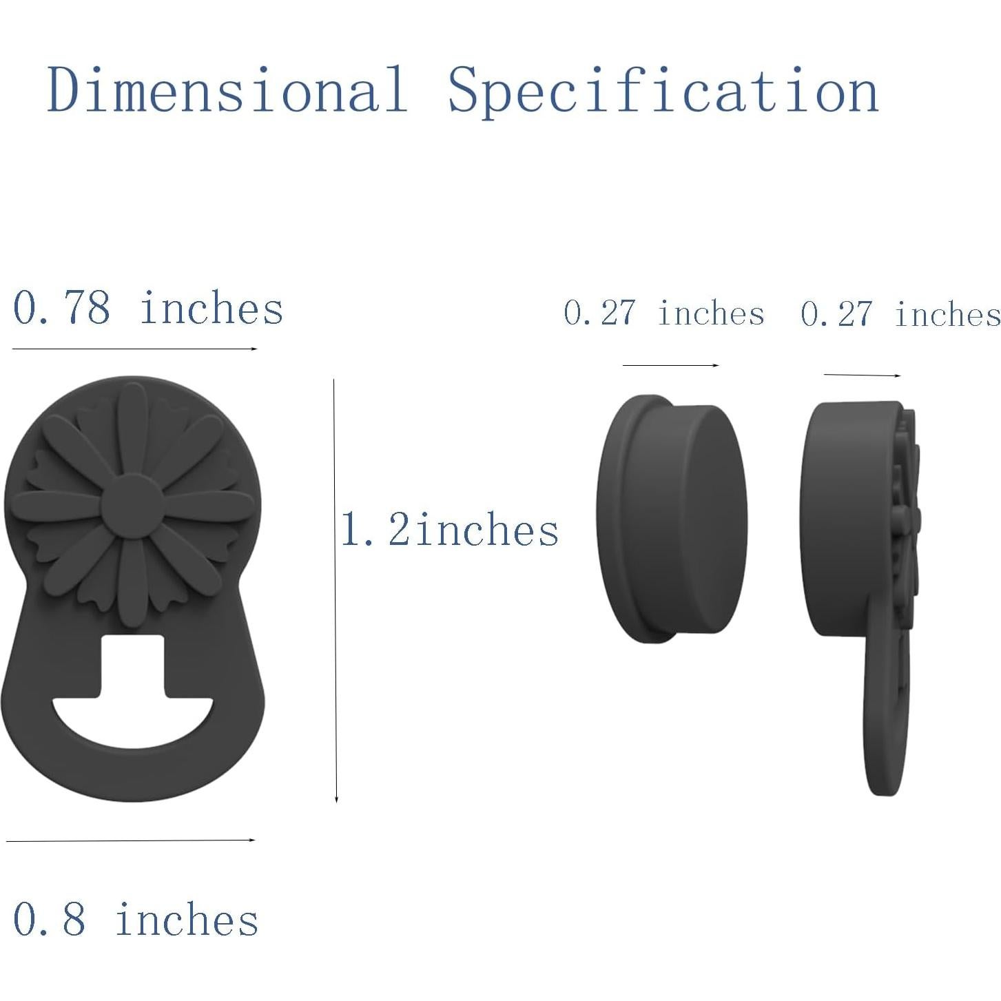 Soporte Magnético para Gafas de Silicona - 2 Clips Estilo Margarita