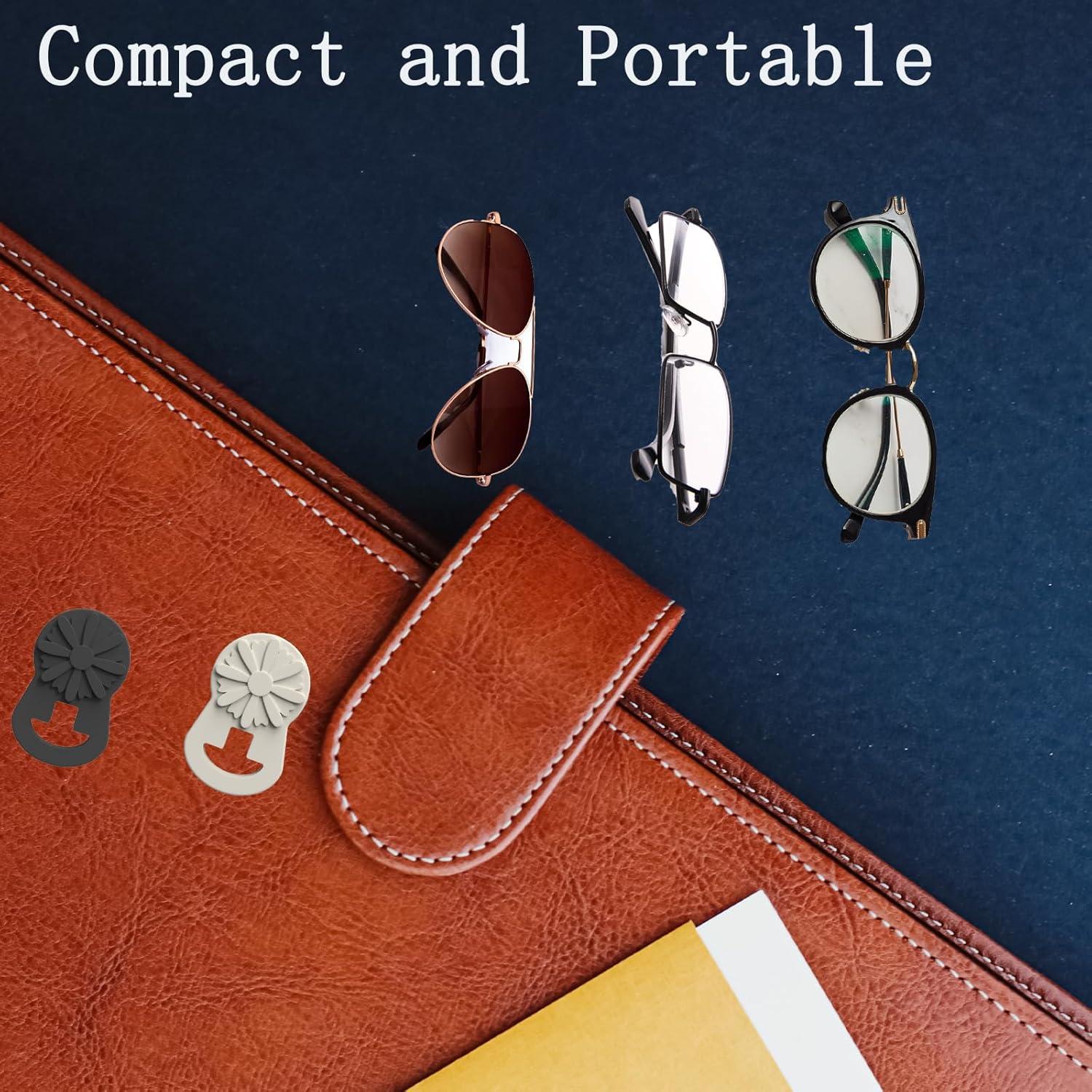 Soporte Magnético para Gafas de Silicona - 2 Clips Estilo Margarita