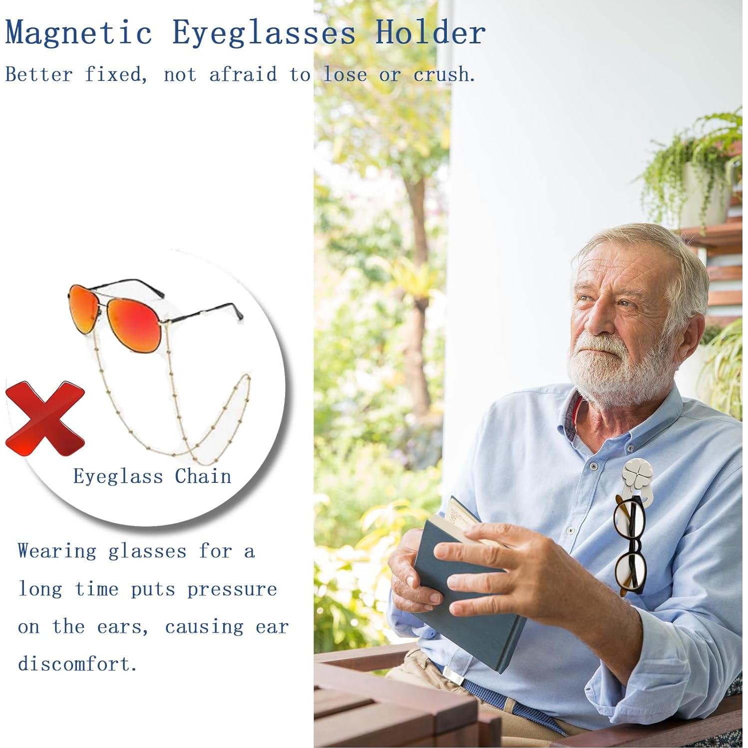 Soporte Magnético para Gafas de Silicona - Trébol 4 Hojas