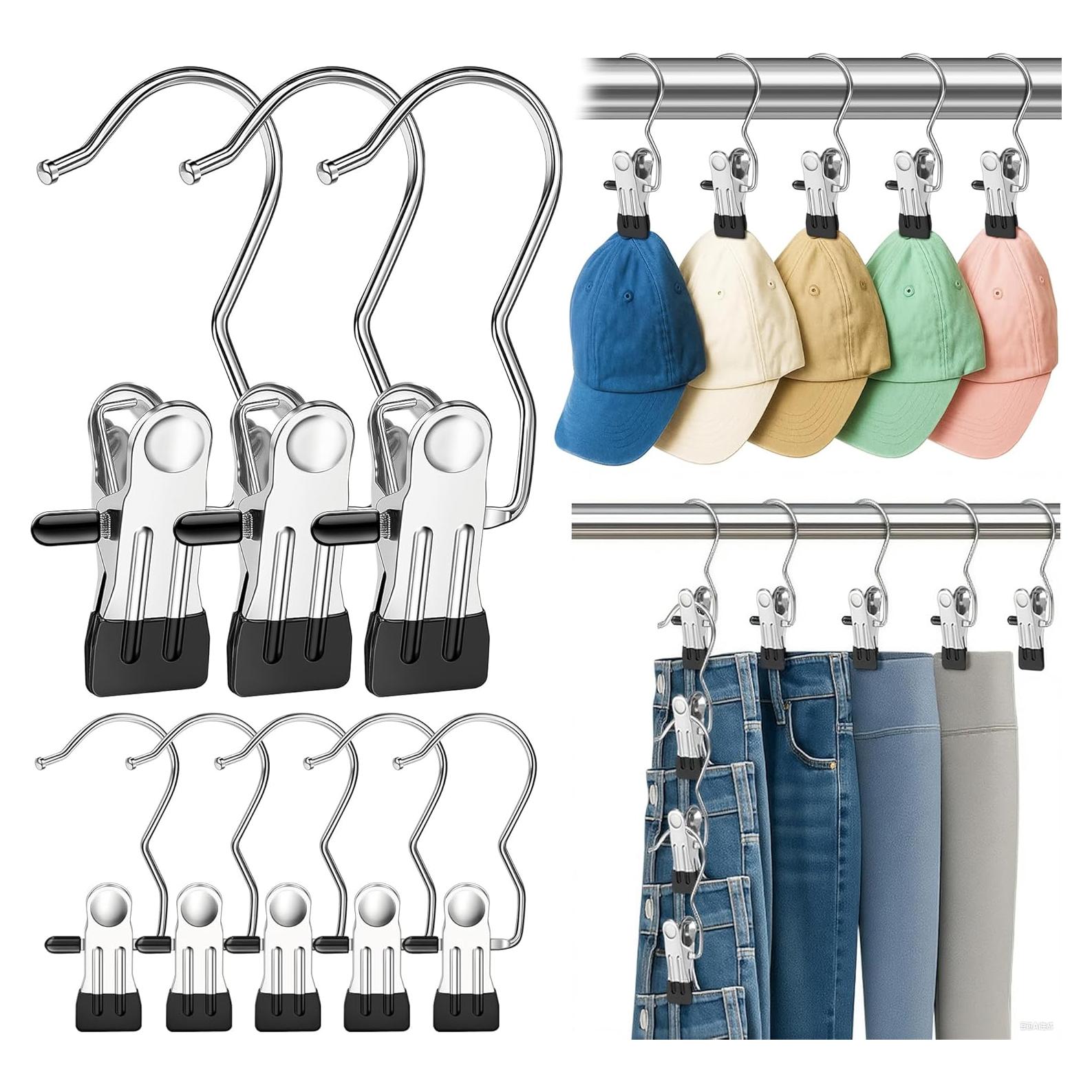 Clips para Colgar Ropa Myfolrena 18 Piezas Metal Negro