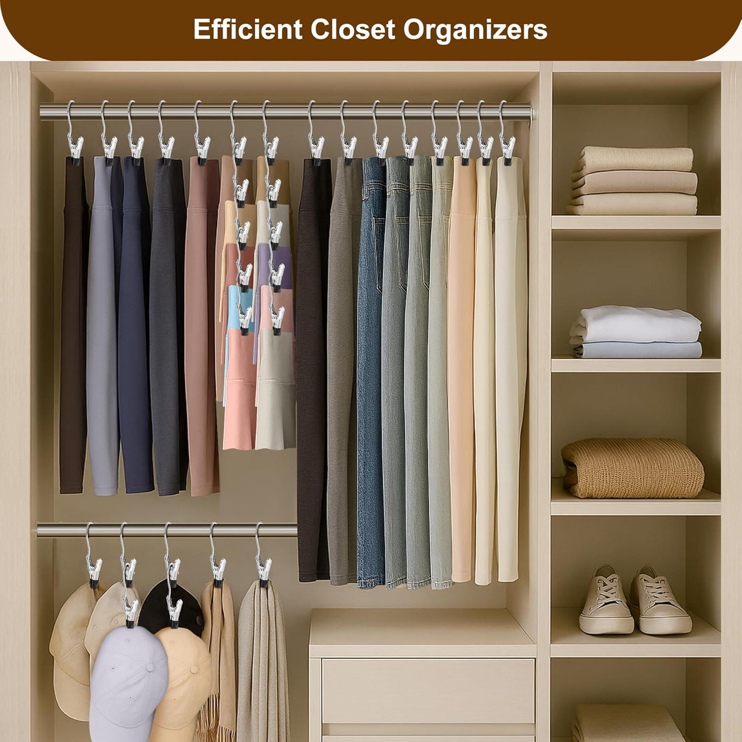 Clips para Colgar Ropa Myfolrena 18 Piezas Metal Negro