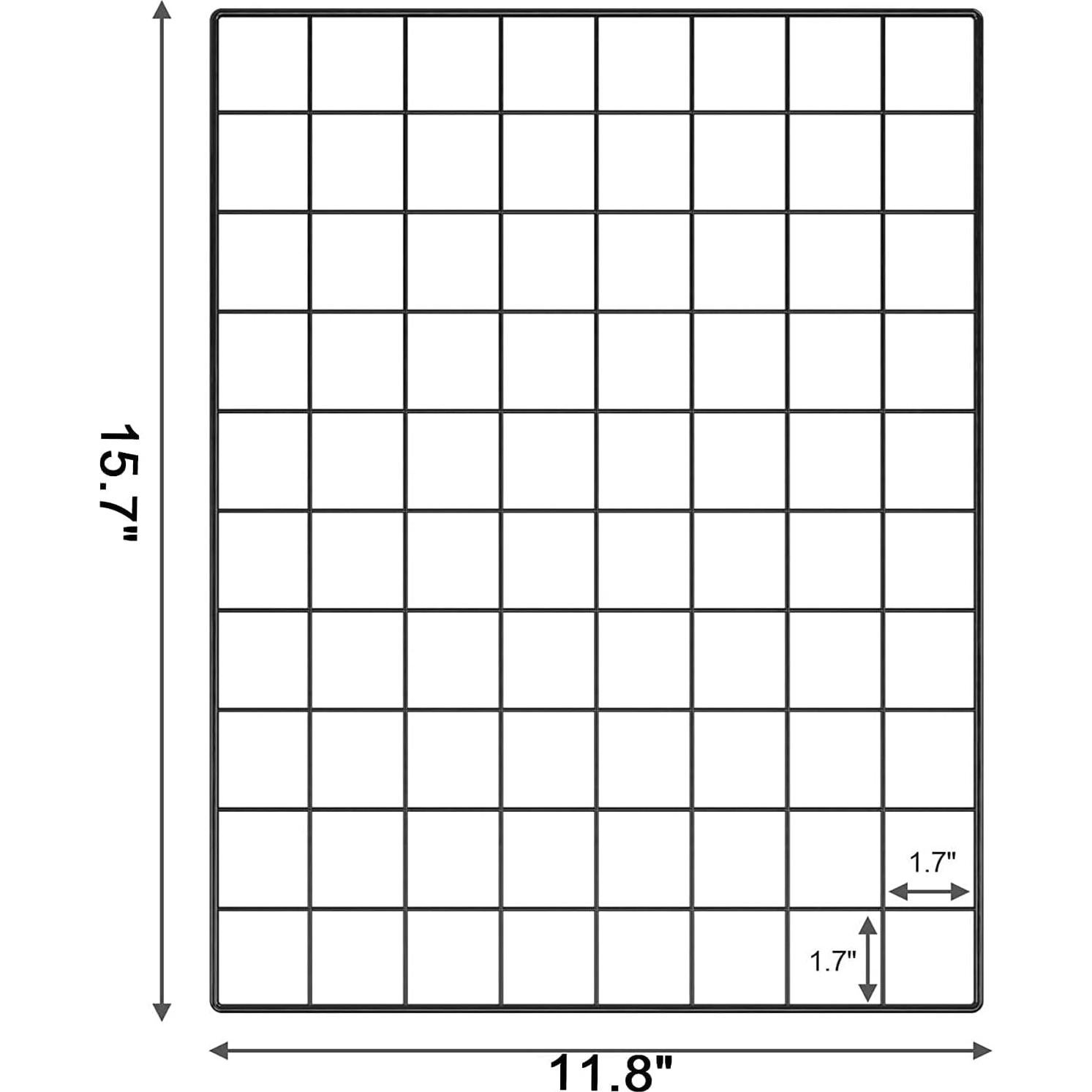 Conjunto de 2 paneles de rejilla C&AHOME 40x30cm Negro