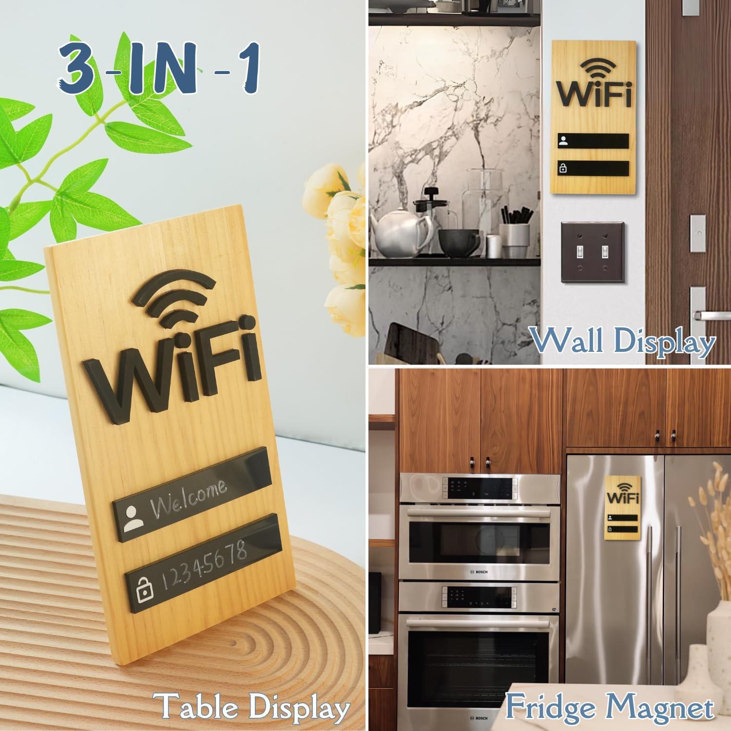 Señal WIFI Parvigo de Madera de Pino 25.4x14 cm con Marcador