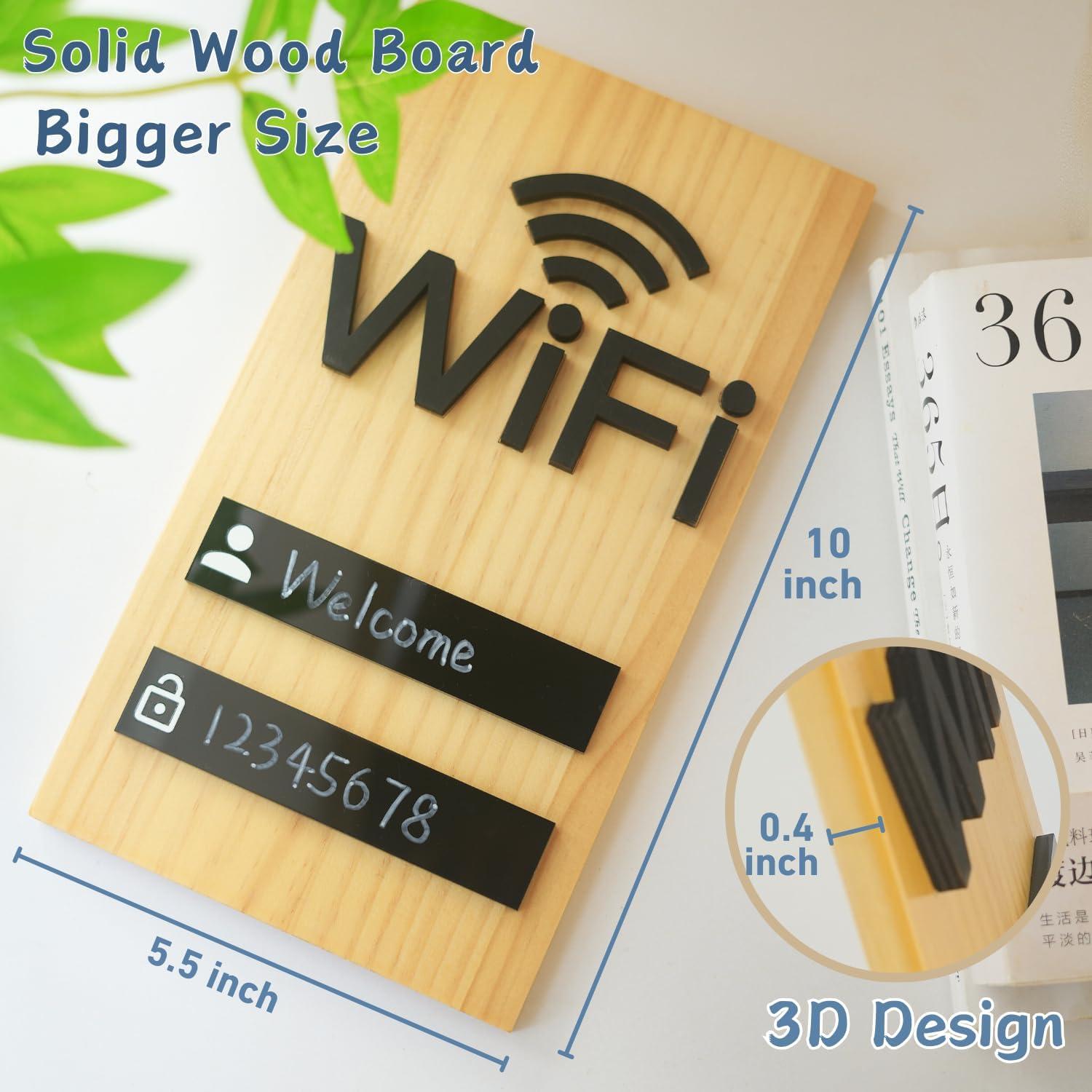 Señal WIFI Parvigo de Madera de Pino 25.4x14 cm con Marcador
