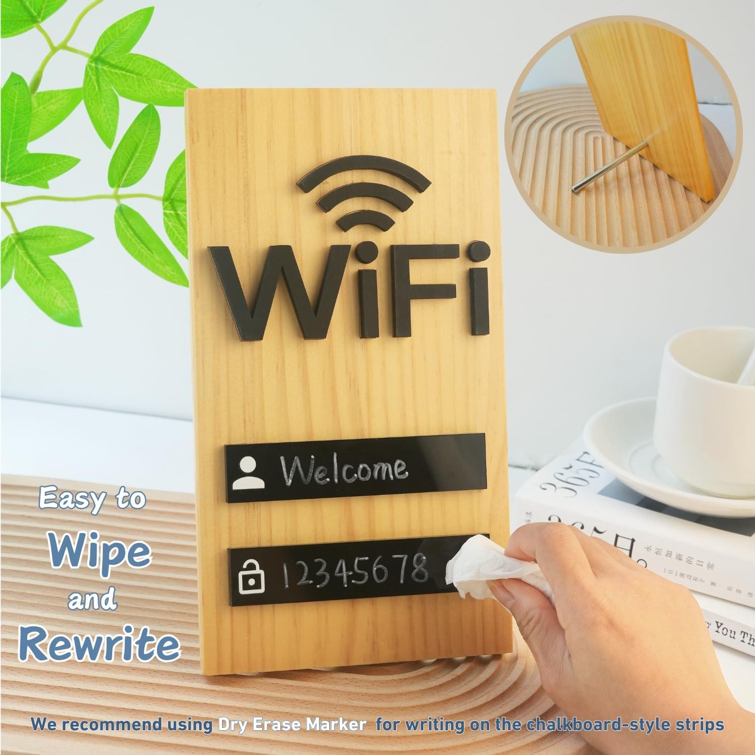 Señal WIFI Parvigo de Madera de Pino 25.4x14 cm con Marcador