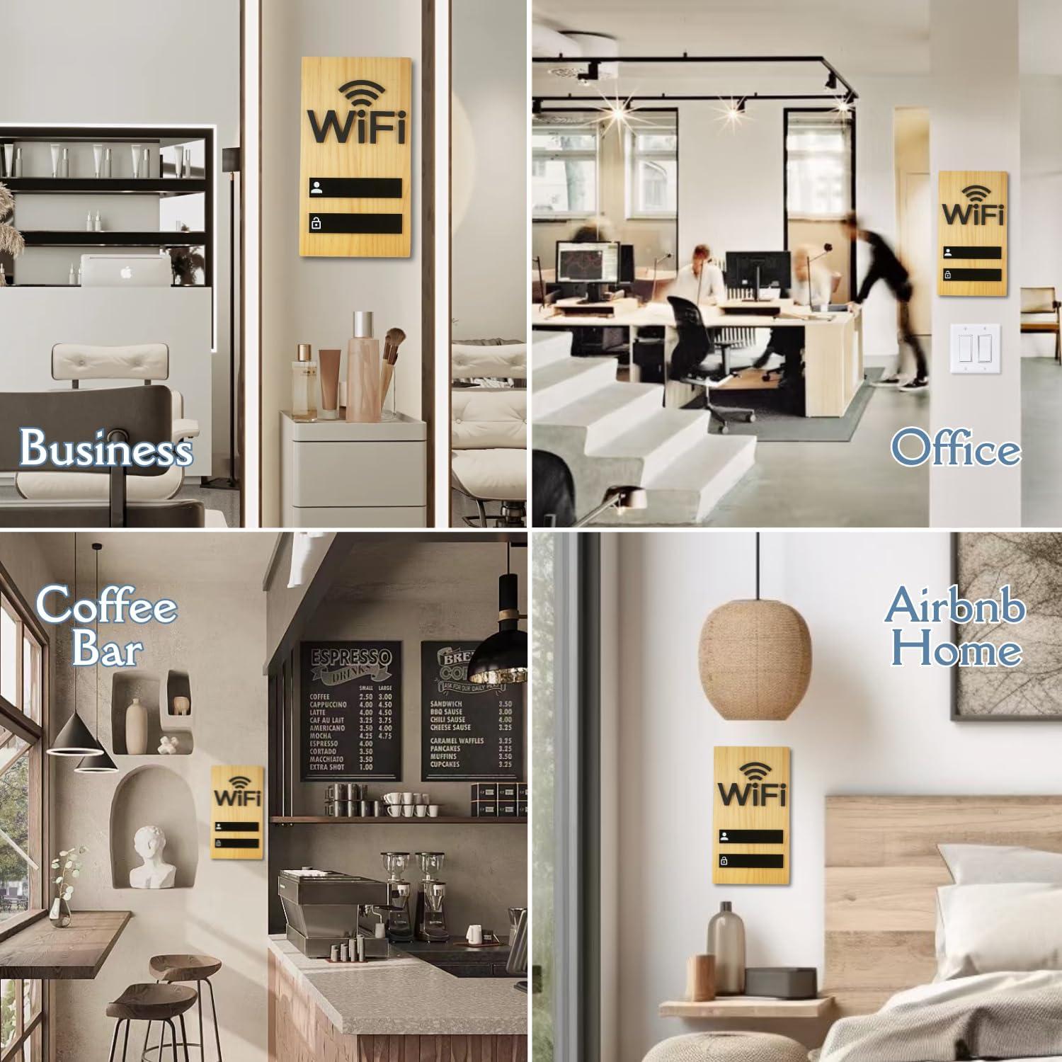 Señal WIFI Parvigo de Madera de Pino 25.4x14 cm con Marcador