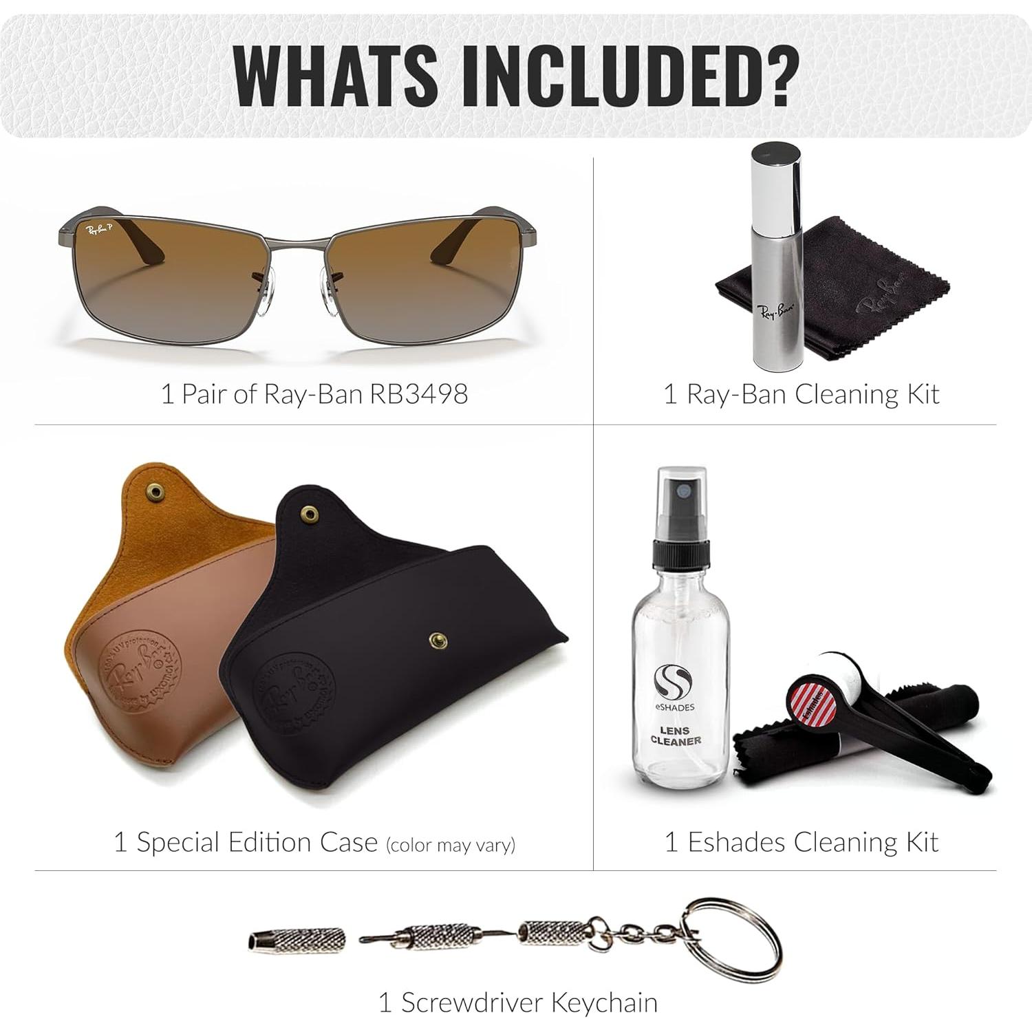 Gafas de sol Ray-Ban RB3498 Gunmetal mate 61mm con kit