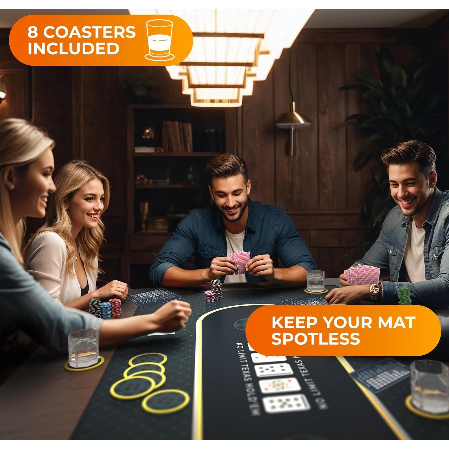 Mesa de Póker Newverest 177,8x88,9cm para 10 Jugadores