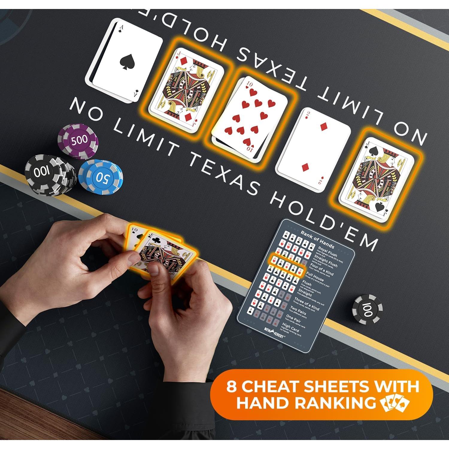 Mesa de Póker Newverest 177,8x88,9cm para 10 Jugadores