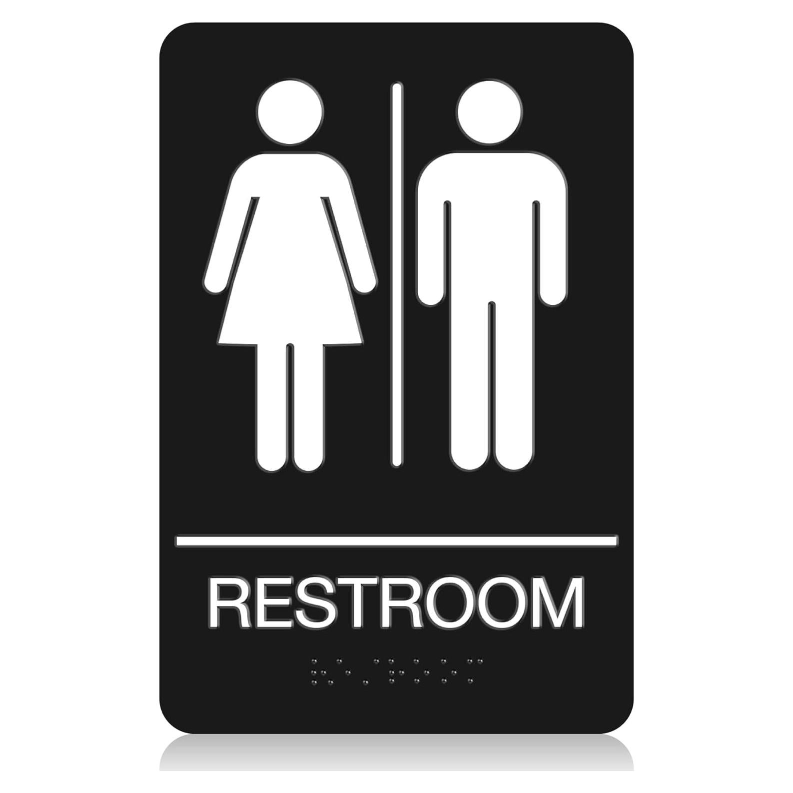 Señal de Baño Unisex Dallahasee con Braille 23x15 cm