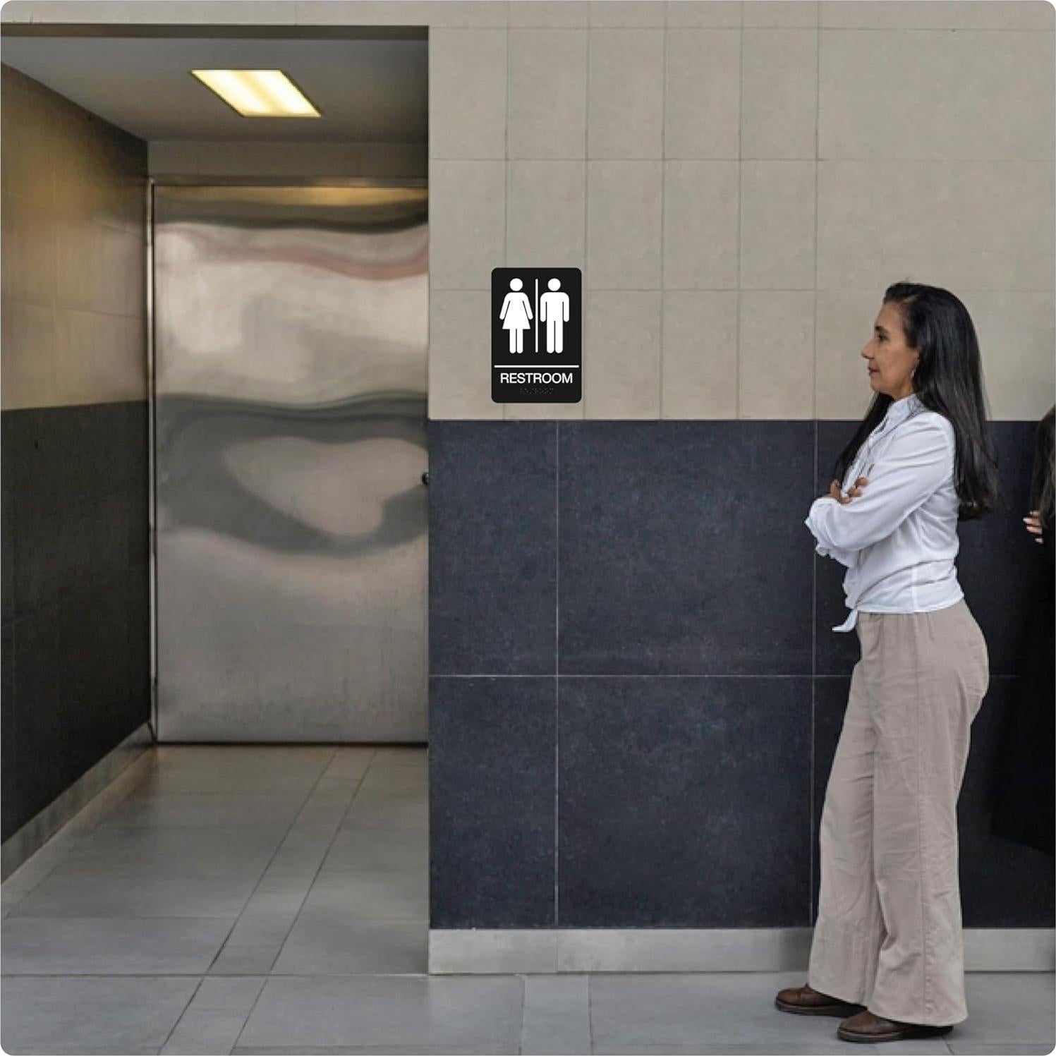 Señal de Baño Unisex Dallahasee con Braille 23x15 cm