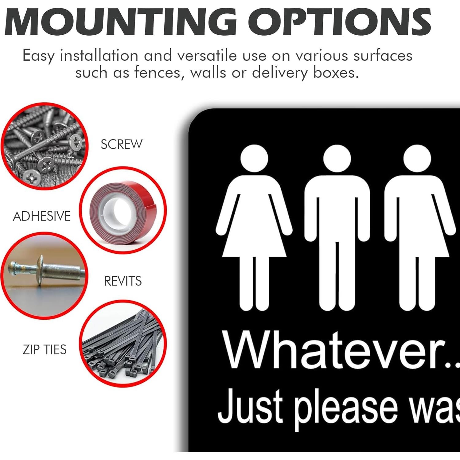 Señal de Baño Inclusiva Work House Signs 21.6x25.4cm