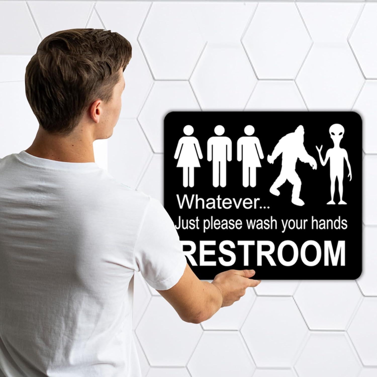 Señal de Baño Inclusiva Work House Signs 21.6x25.4cm