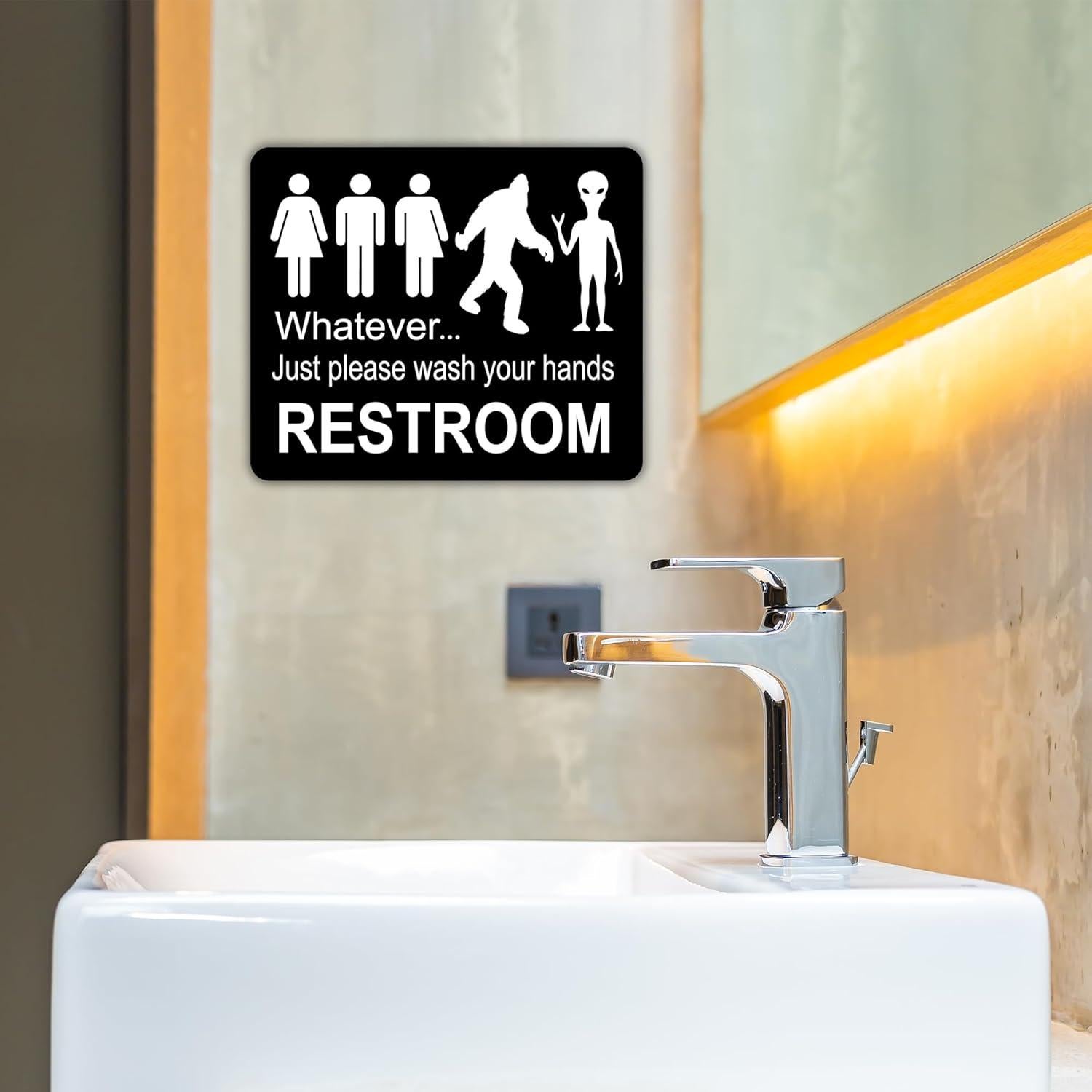 Señal de Baño Inclusiva Work House Signs 21.6x25.4cm