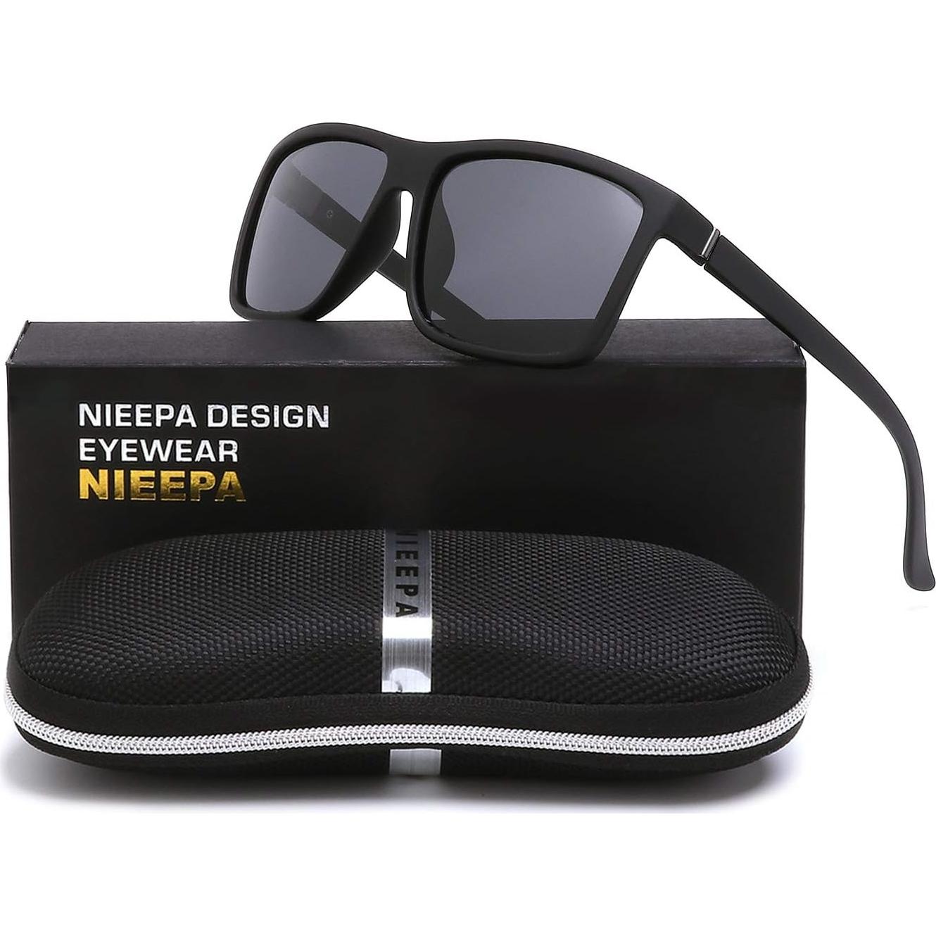 Gafas de sol polarizadas NIEEPA NP1007 para hombres - Marco cuadrado