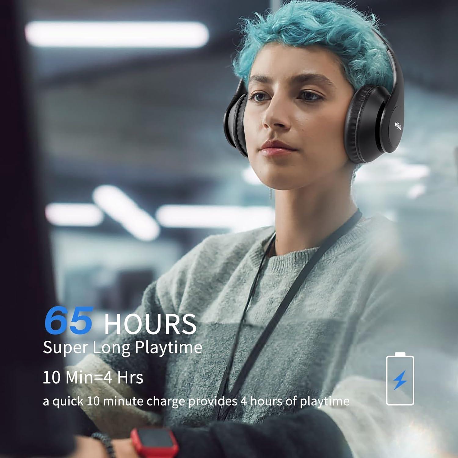 Auriculares Inalámbricos Uliptz WH203A Bluetooth 5.3 65H