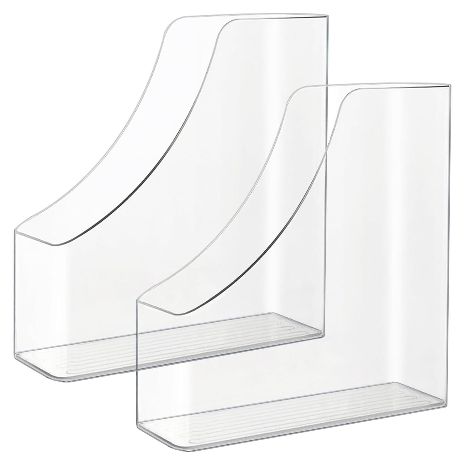 Paquete de 2 Soportes Verticales Acrílico Transparente QXBXYHM