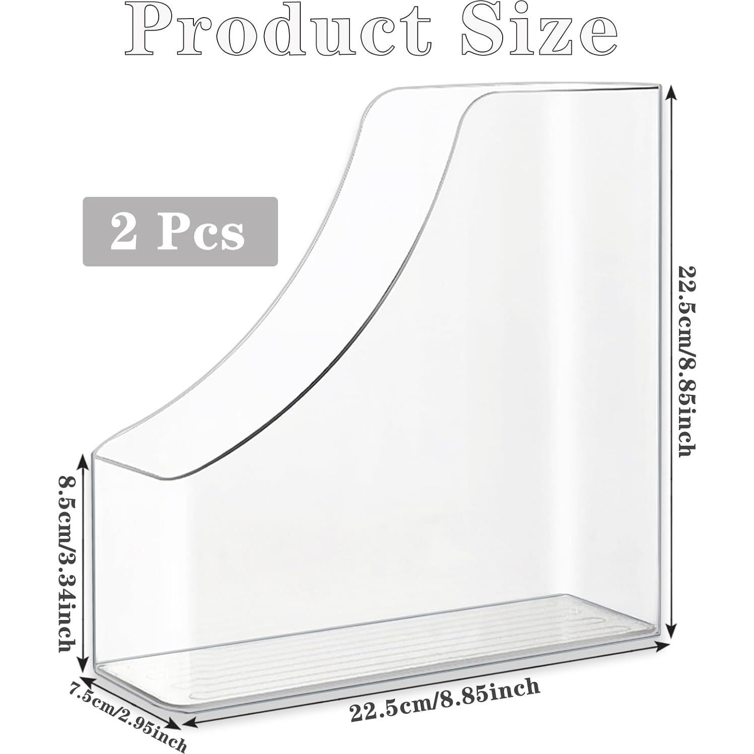 Paquete de 2 Soportes Verticales Acrílico Transparente QXBXYHM