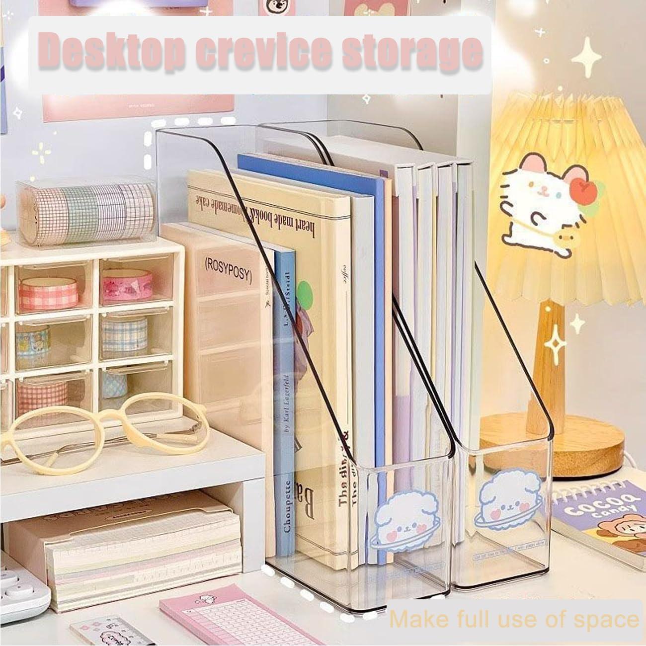 Paquete de 2 Soportes Verticales Acrílico Transparente QXBXYHM