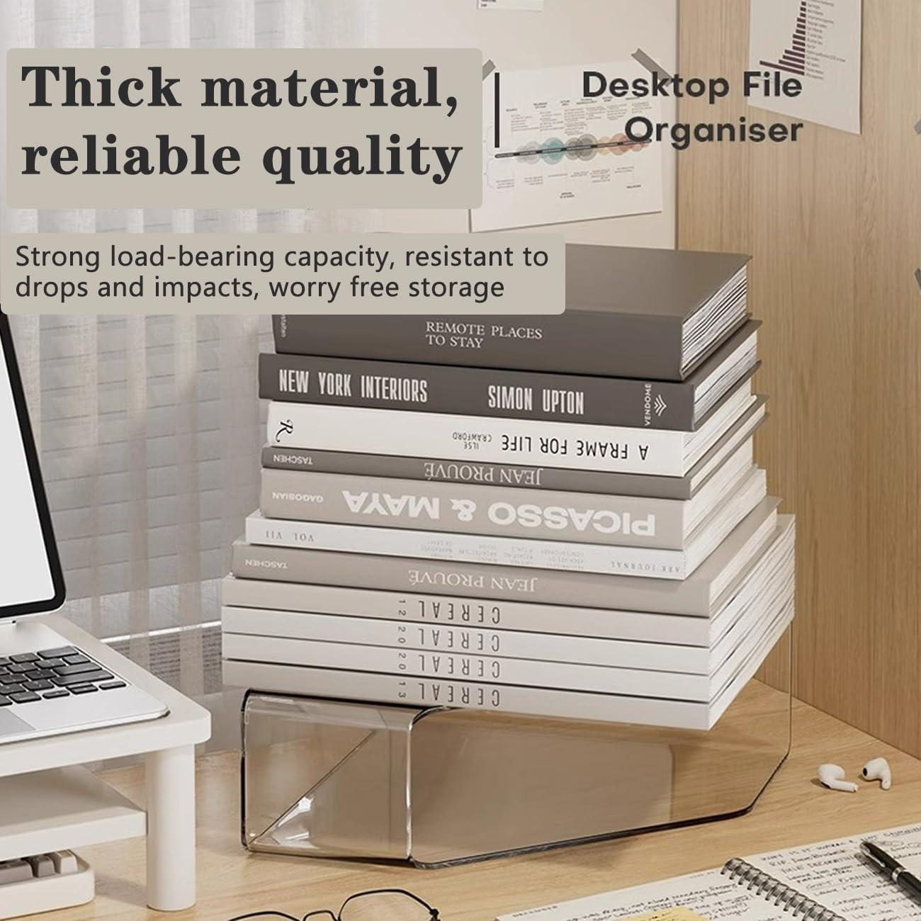 Paquete de 2 Soportes Verticales Acrílico Transparente QXBXYHM