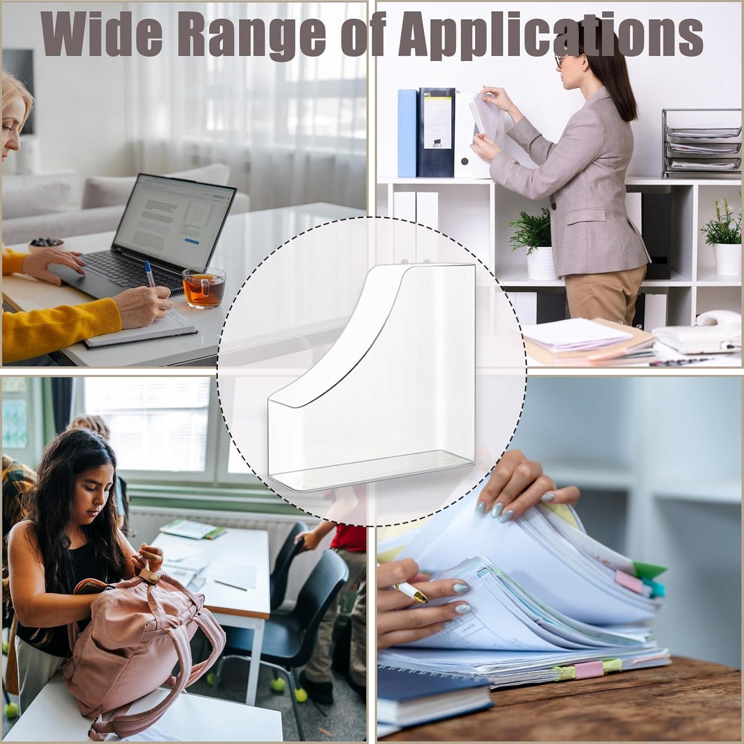 Paquete de 2 Soportes Verticales Acrílico Transparente QXBXYHM