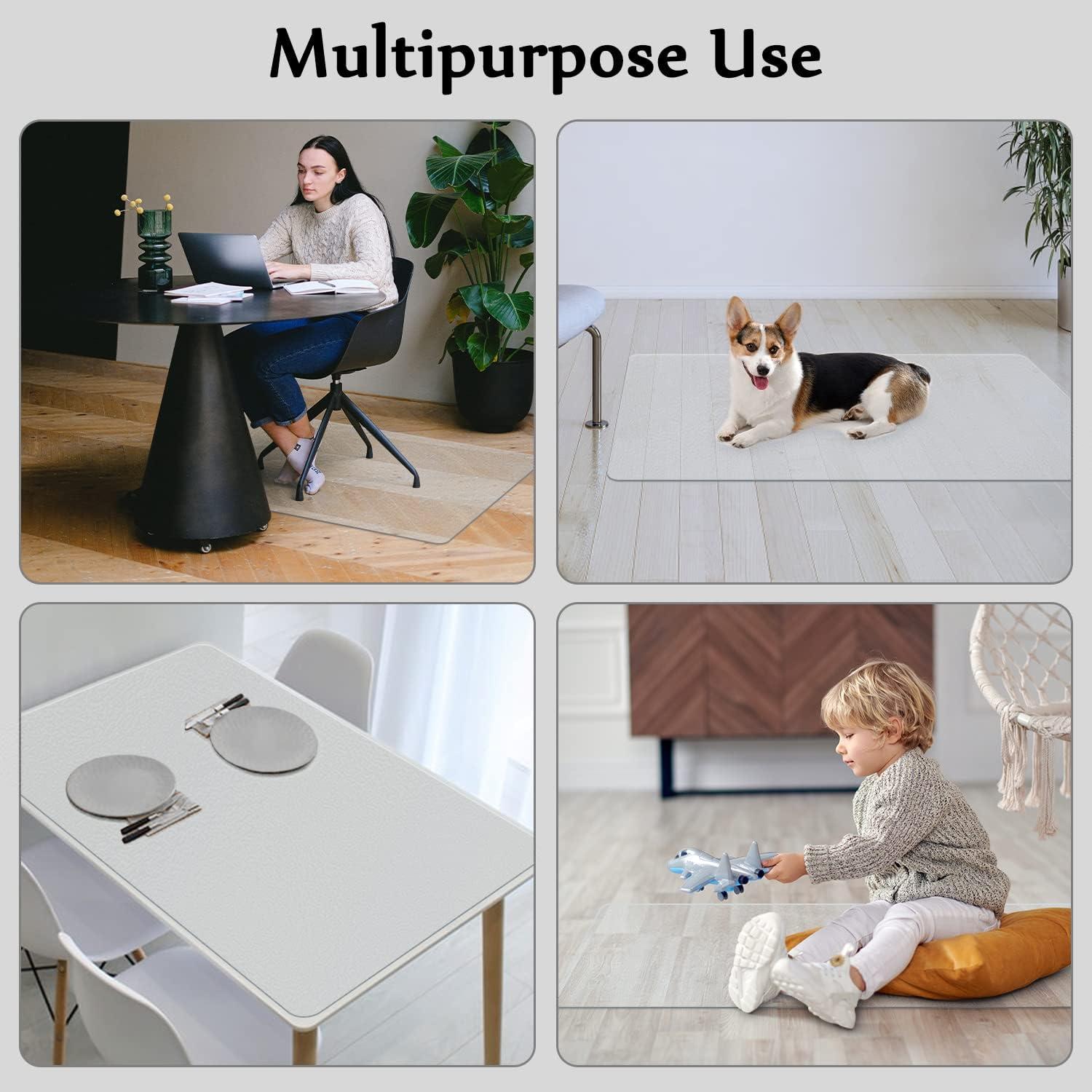 Alfombrilla Protectora Blvornl para Suelo Duro 90x122 cm PVC