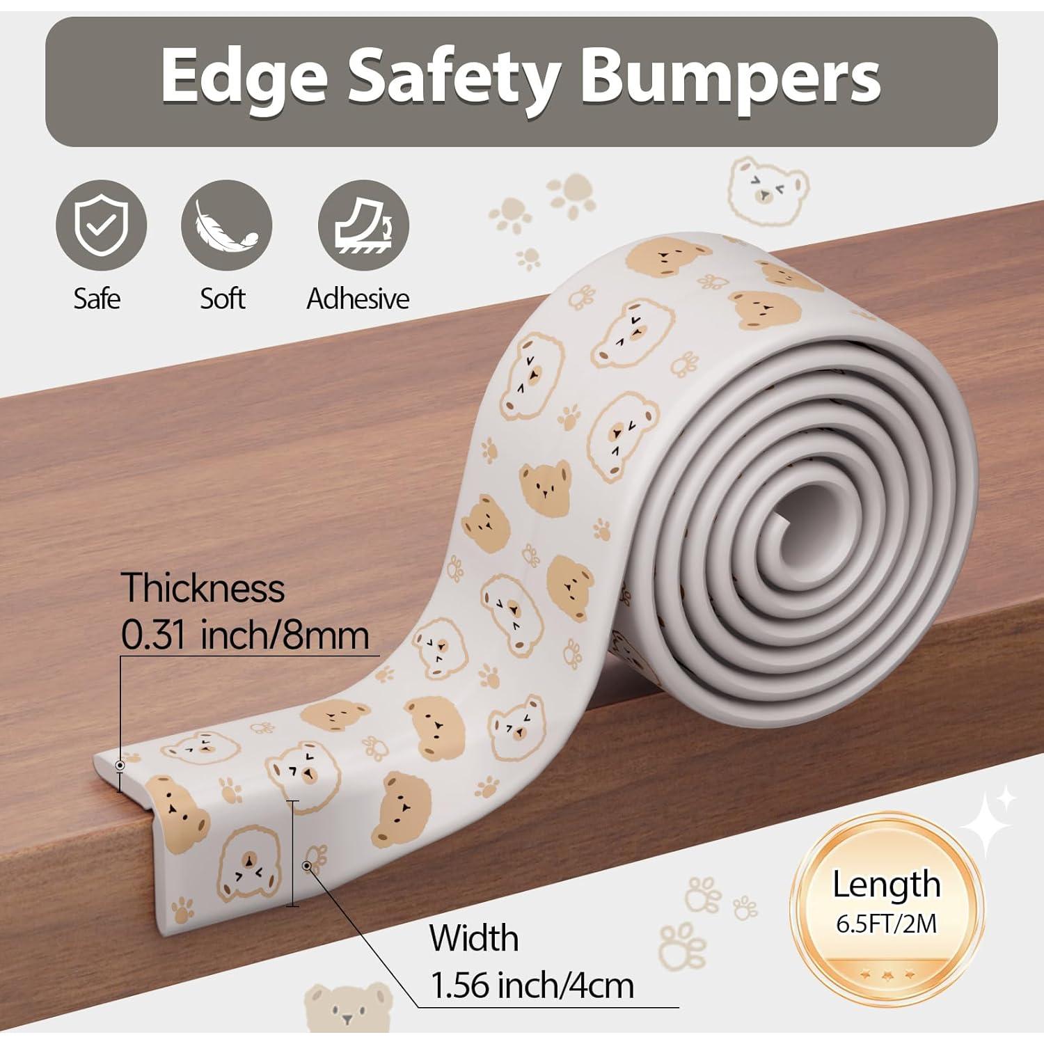 Protector de Bordes para Bebés Lonlown 1.98m Goma Espuma Gris