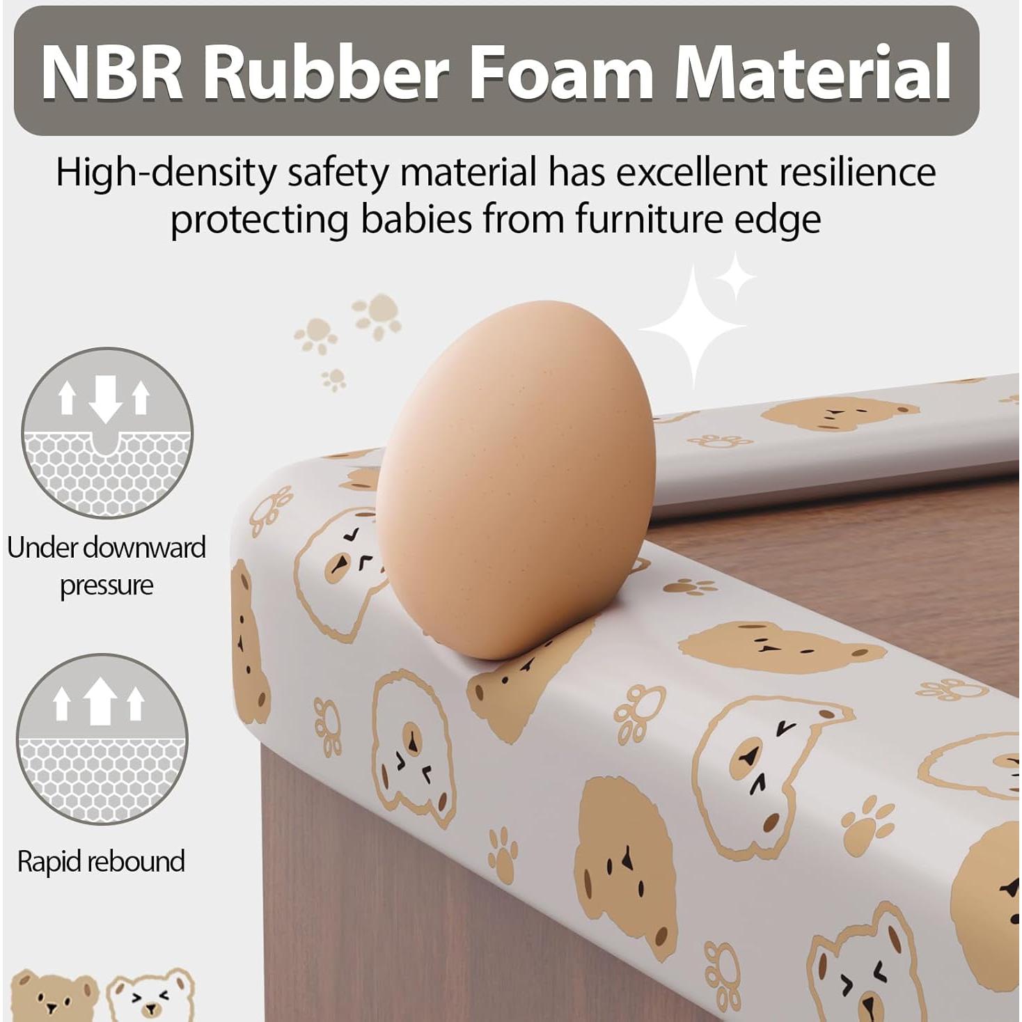 Protector de Bordes para Bebés Lonlown 1.98m Goma Espuma Gris
