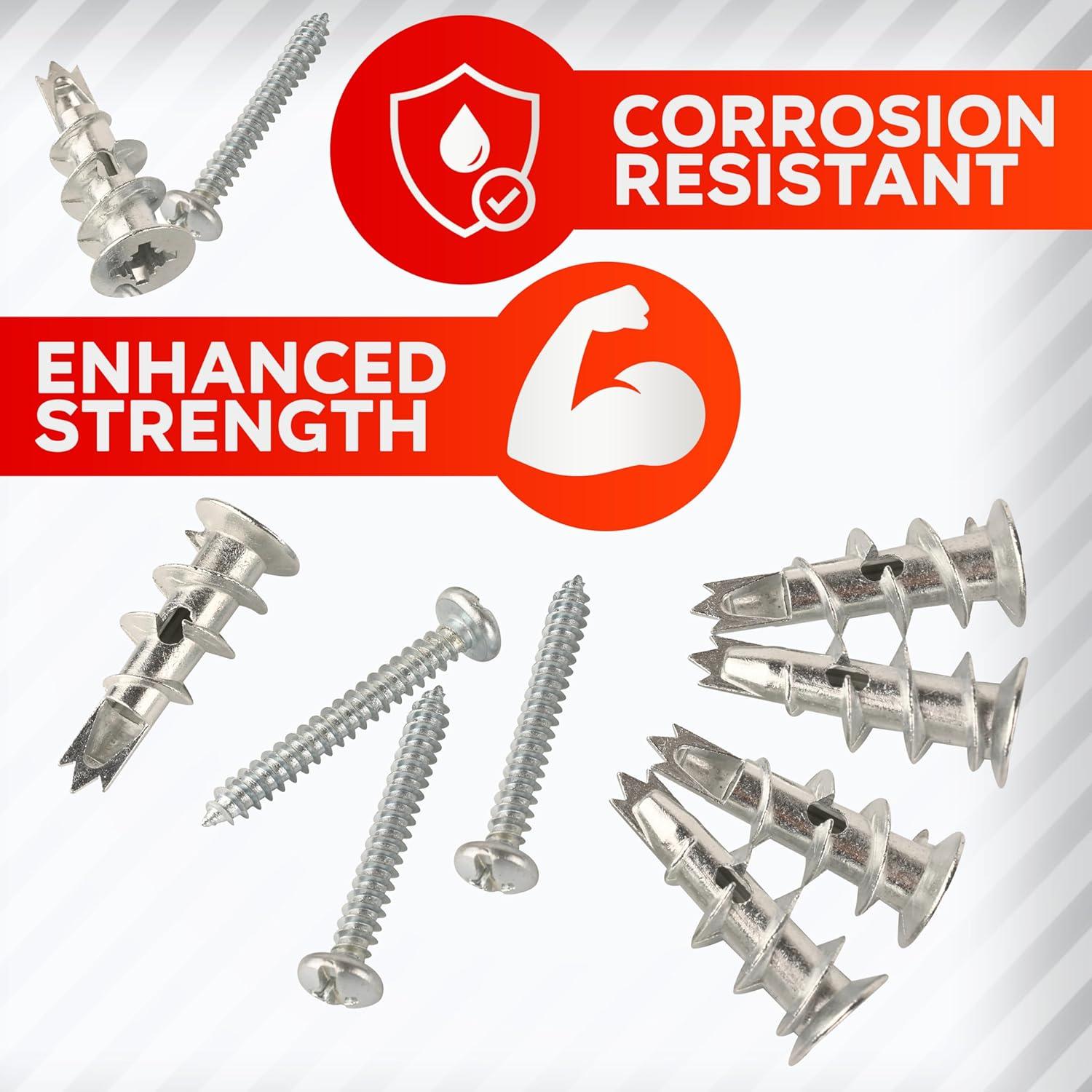 120 Anclajes de Yeso Autoperforantes CrimsonMark 31.75mm