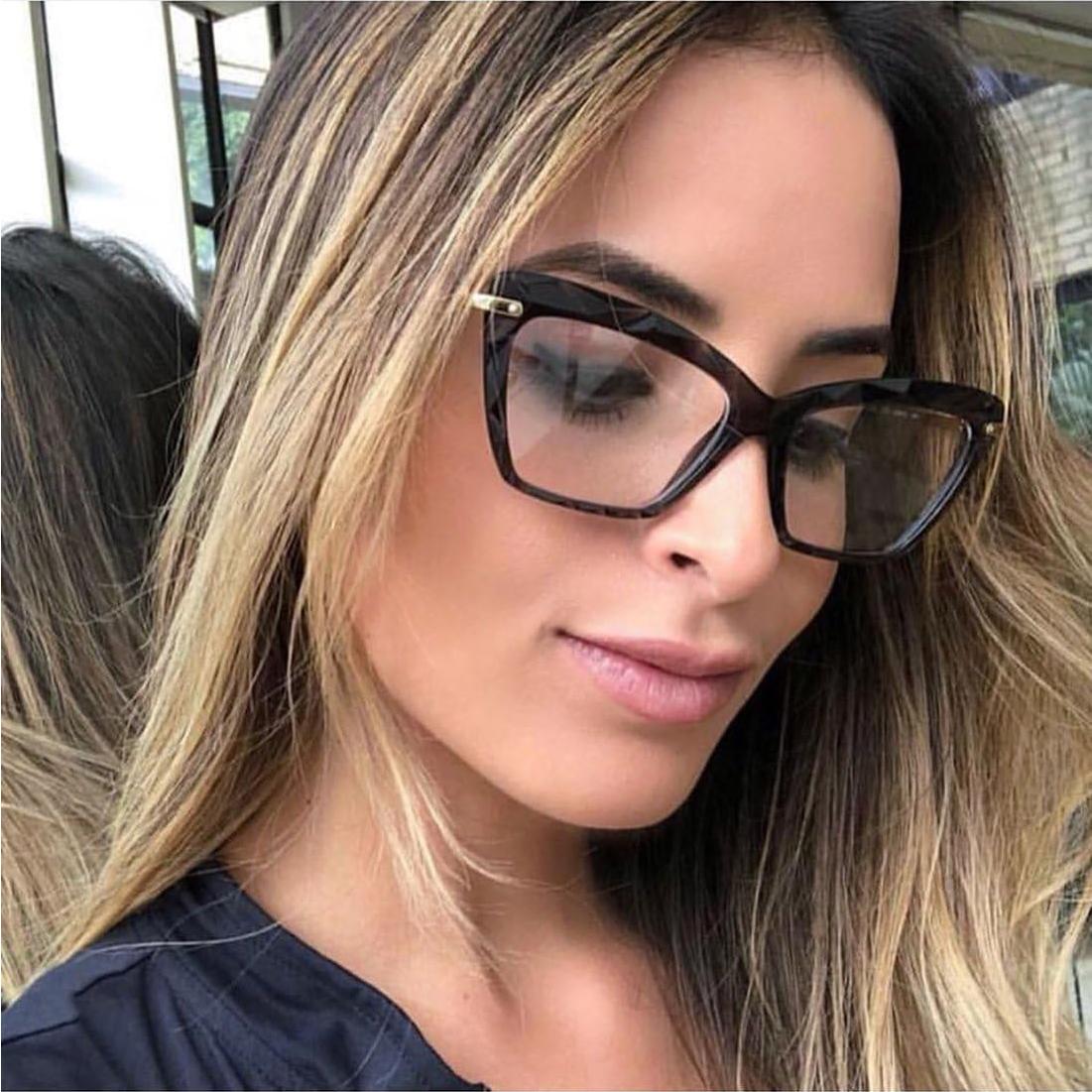 Gafas de Ojo de Gato FEISEDY Lentes Transparentes para Mujeres