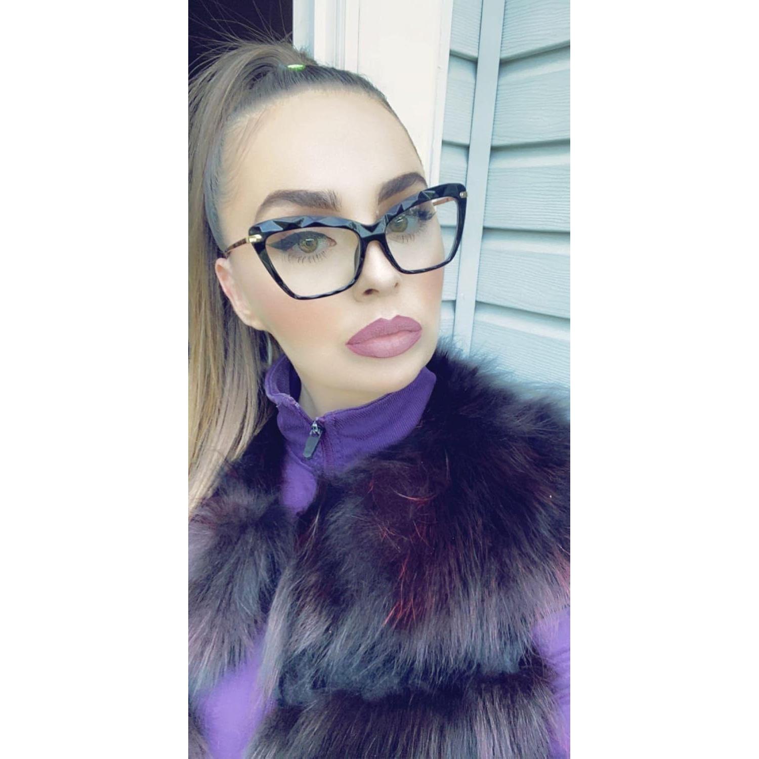 Gafas de Ojo de Gato FEISEDY Lentes Transparentes para Mujeres