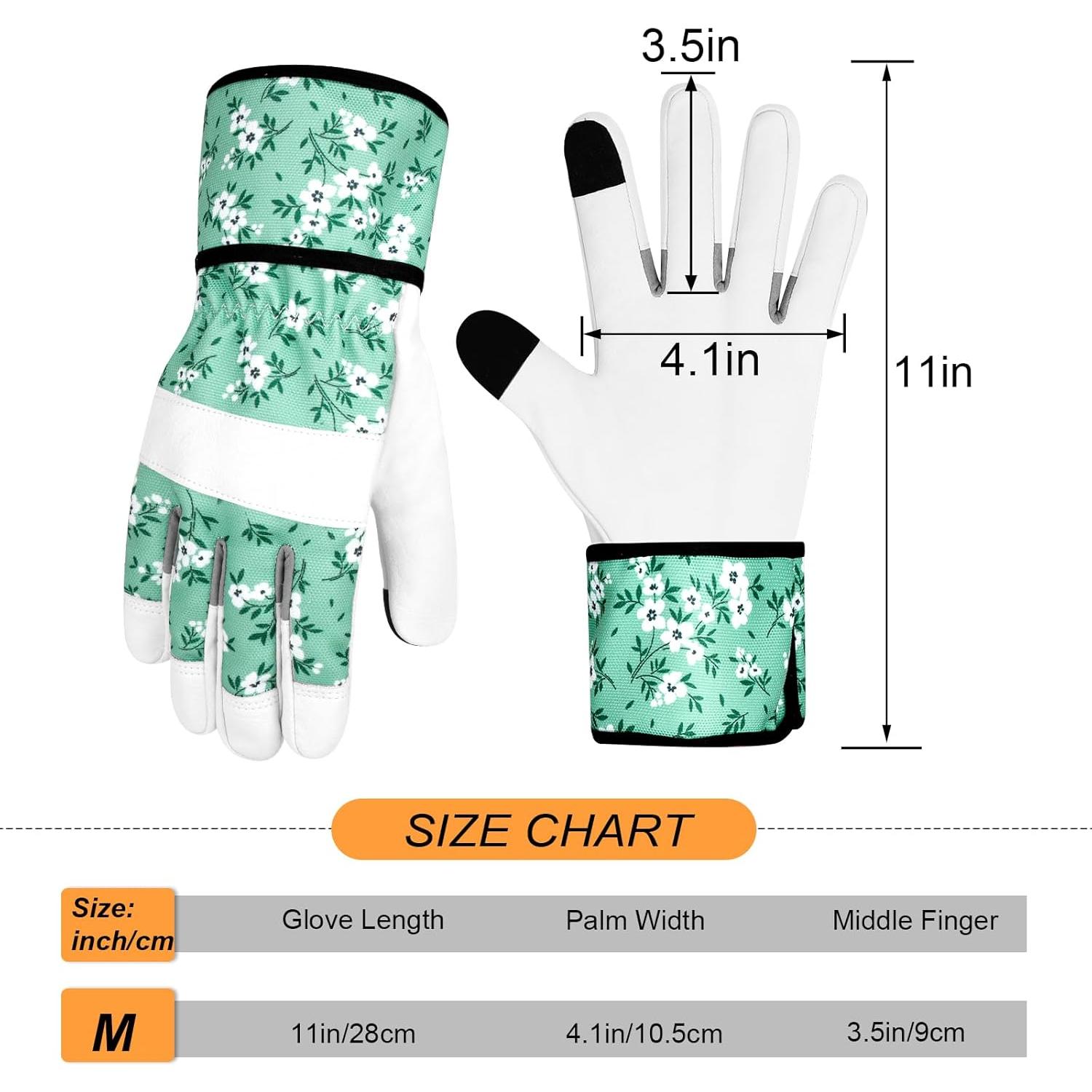 Guantes de Jardinería de Cuero para Mujeres - Táctiles y Resistentes