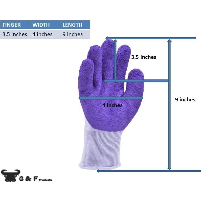 Guantes de Jardinería G & F Products - Micro-Espuma, 3 Pares