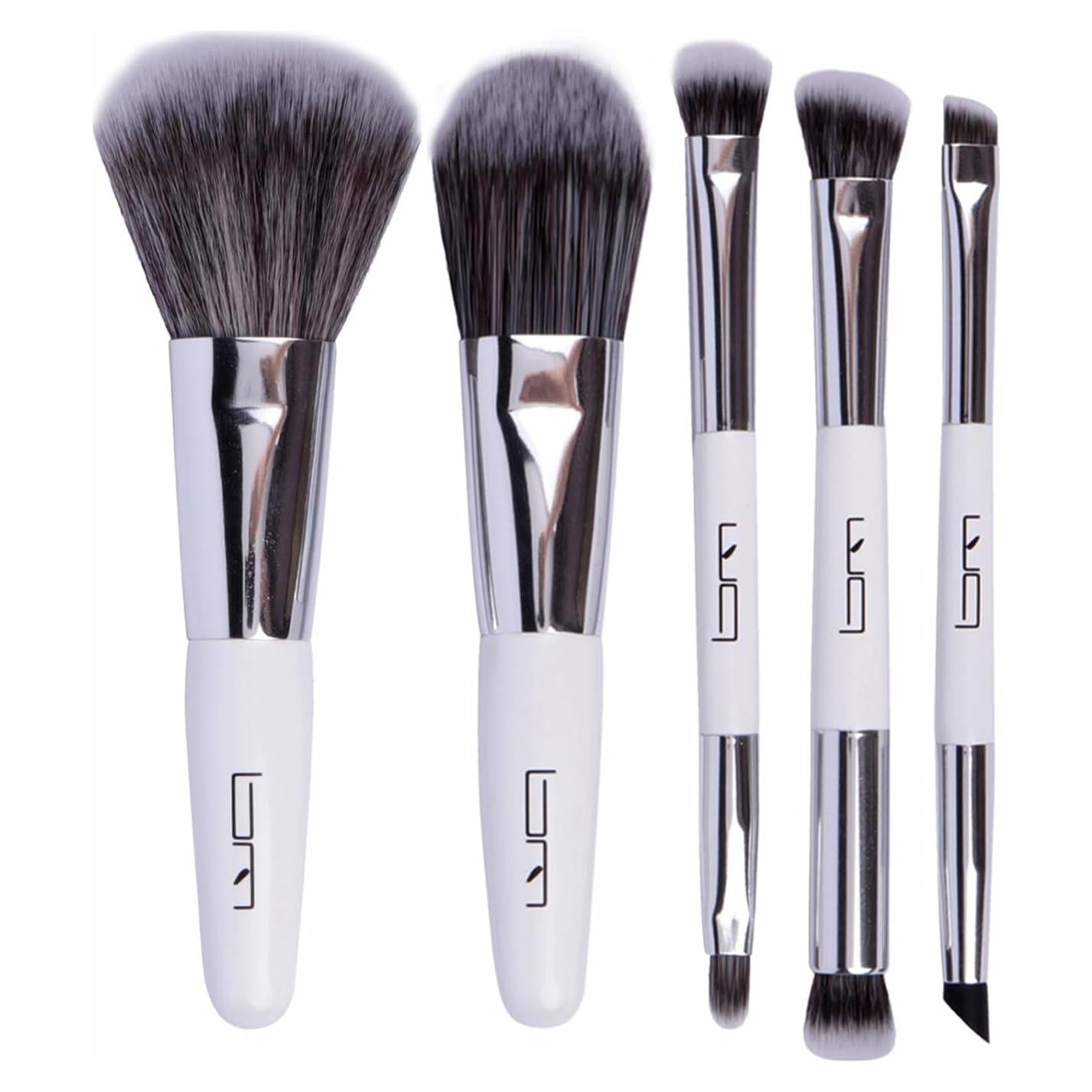 Juego de Brochas de Maquillaje Brush Master 5PCS Viaje Blanco