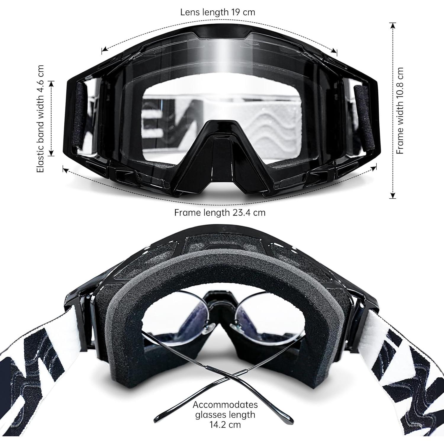 Gafas de Motocross con Cubierta para Nariz - MX ATV Adultos