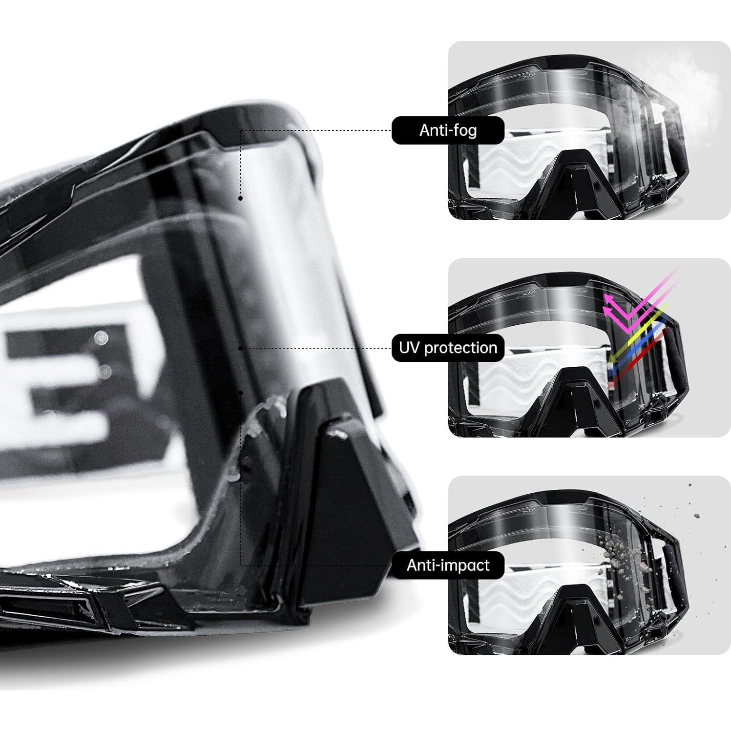 Gafas de Motocross con Cubierta para Nariz - MX ATV Adultos