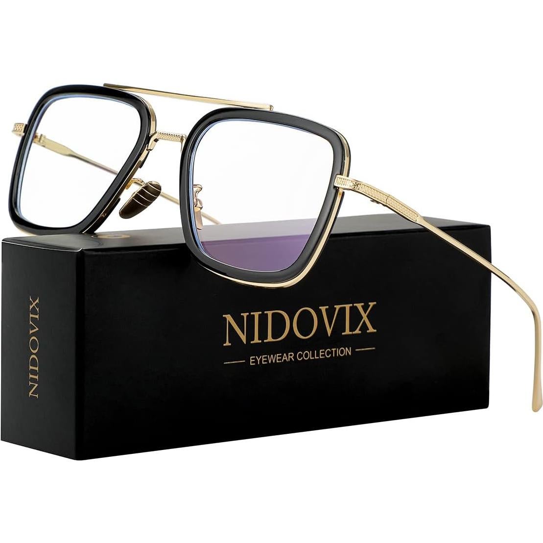 Gafas bloqueadoras de luz azul NIDOVIX estilo Tony Stark
