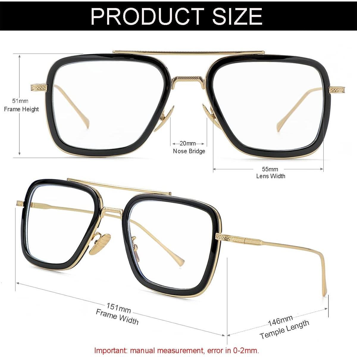 Gafas bloqueadoras de luz azul NIDOVIX estilo Tony Stark