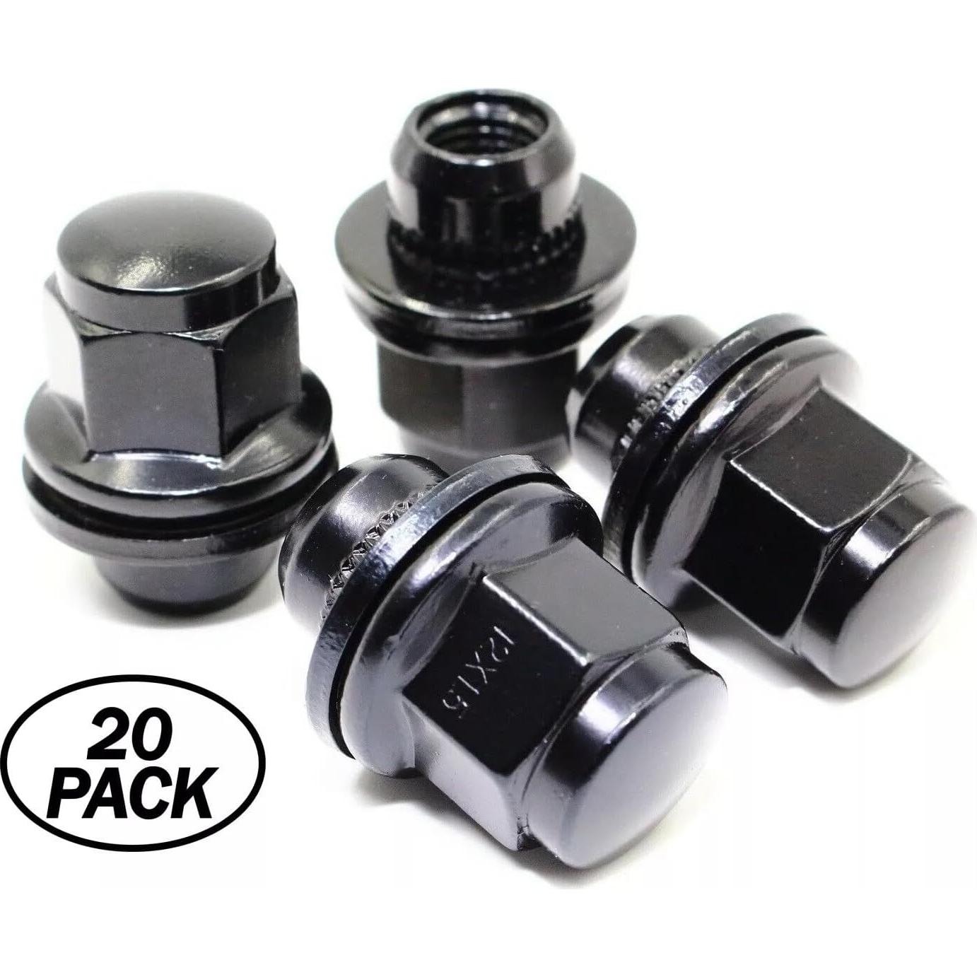 Juego de 20 Tuercas de Llantas Veritek 12x1.25mm Negras