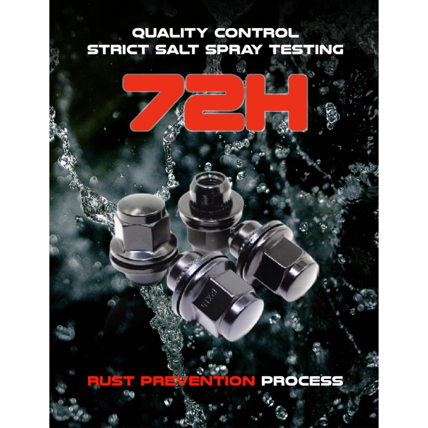 Juego de 20 Tuercas de Llantas Veritek 12x1.25mm Negras