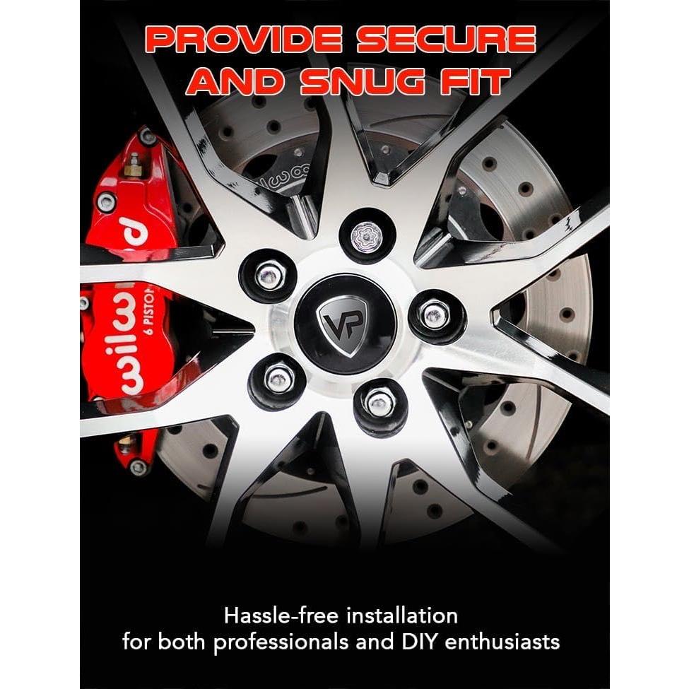 Juego de 20 Tuercas de Llantas Veritek 12x1.25mm Negras