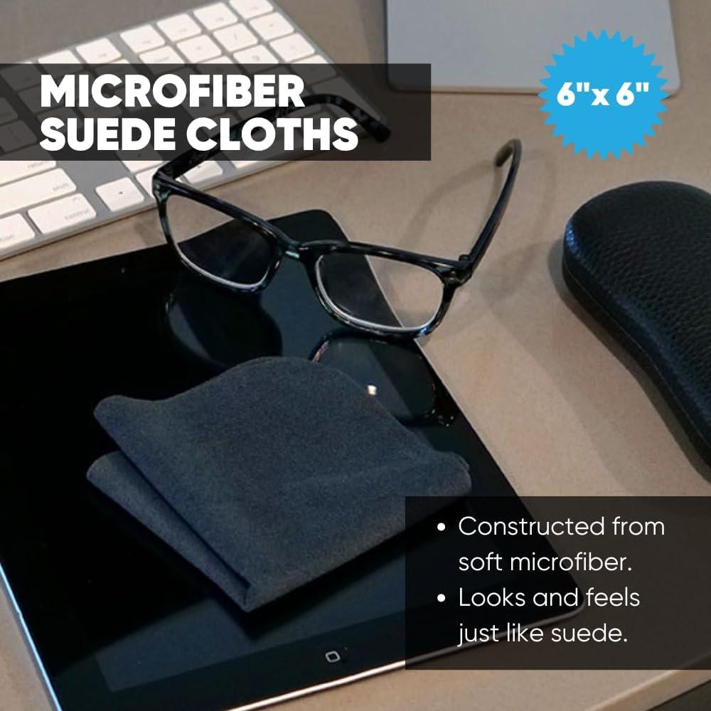 Paño de limpieza de lentes Microfiber Wholesale 10pk Gris 15x15 cm