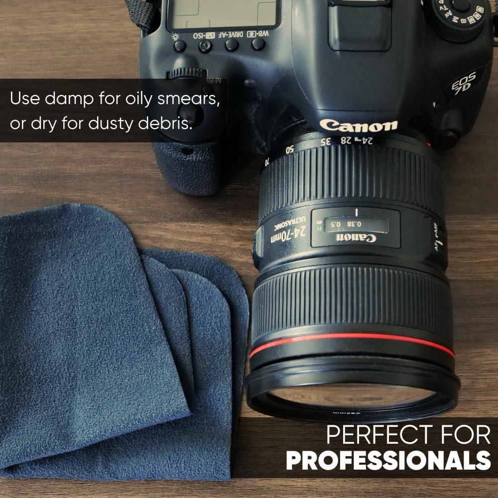 Paño de limpieza de lentes Microfiber Wholesale 10pk Gris 15x15 cm