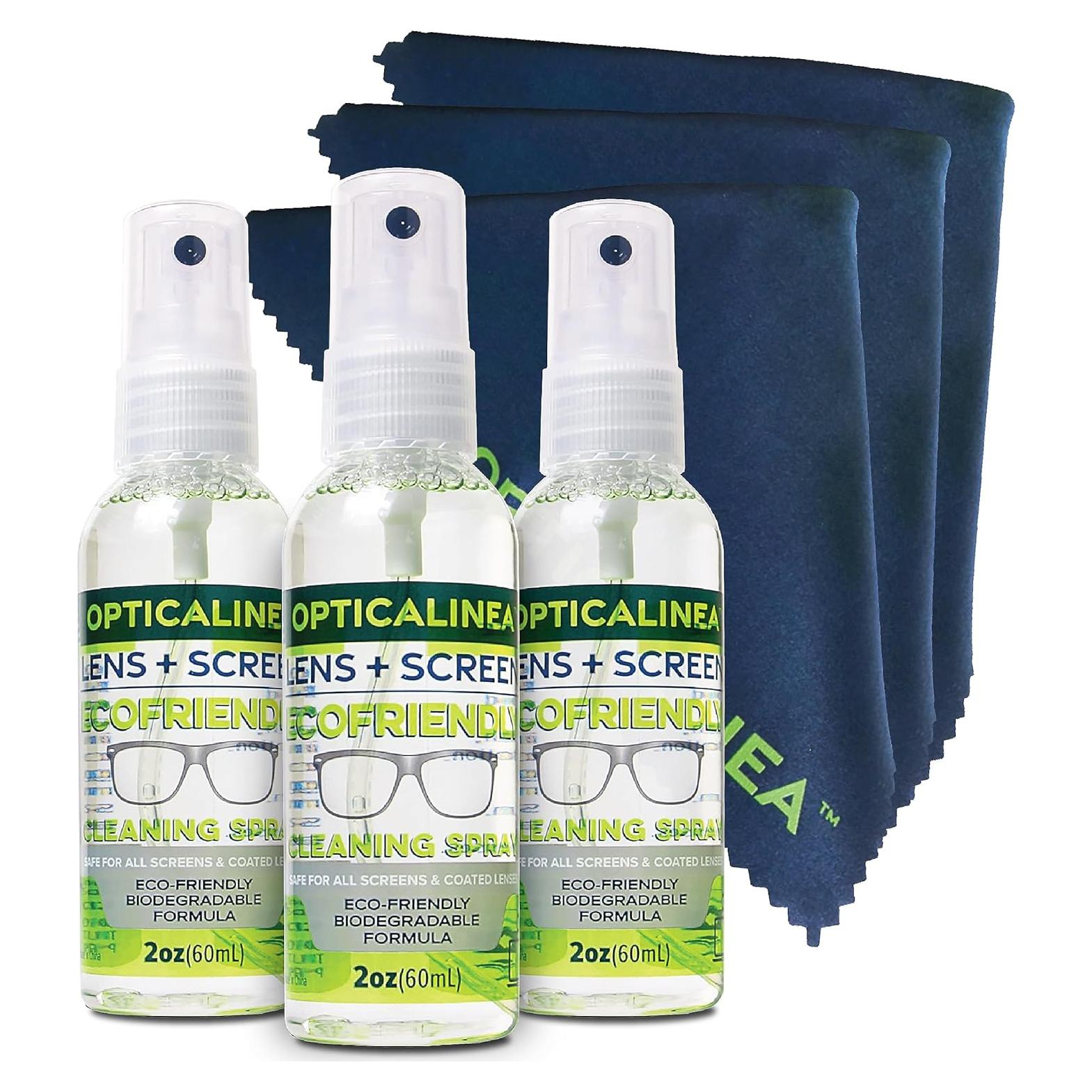 Limpiador de Lentes ECOFRIENDLY Opticalinea 3 Paquete 177 ml