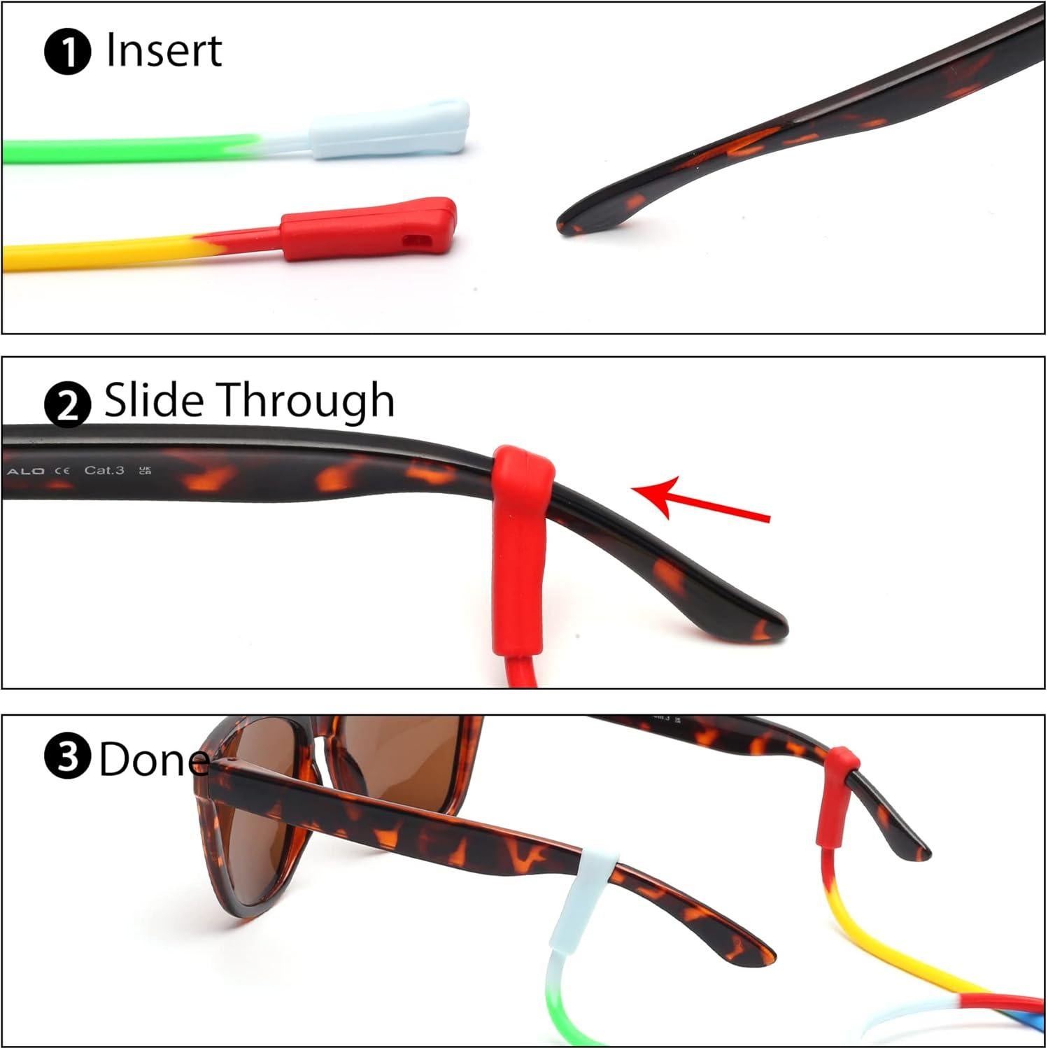 Soporte de Silicona Elástica JM para Gafas 3 Paquetes