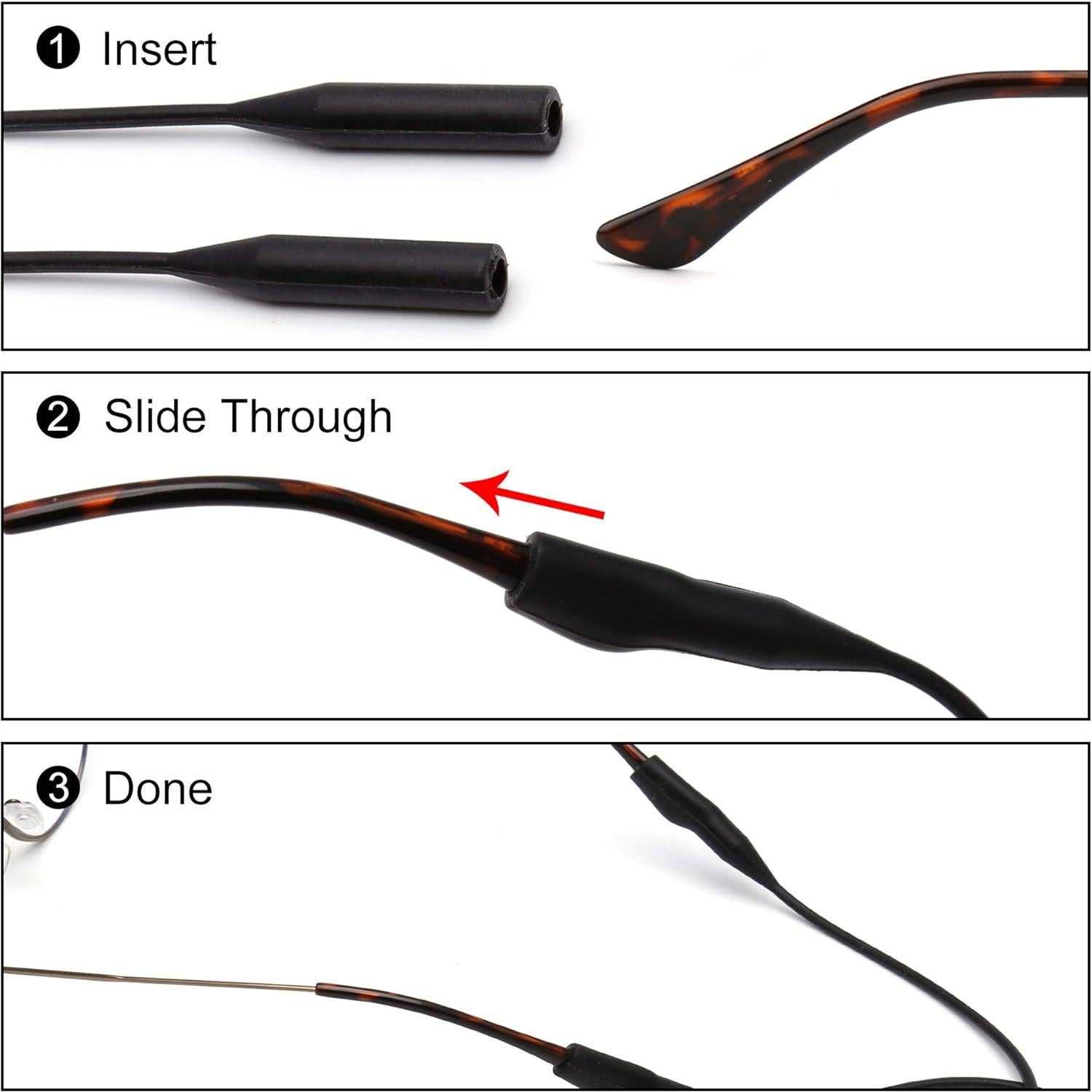 Soporte de Gafas JM Silicona Elástica Impermeable 3 Pzs