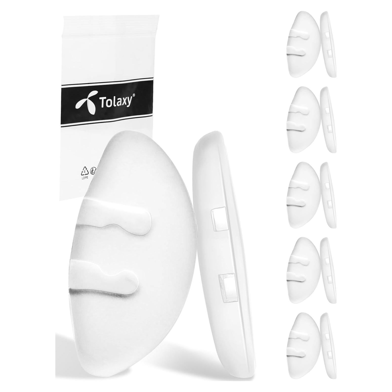 5 Pares Almohadillas Nariz Gafas Tolaxy 15mm Transparentes